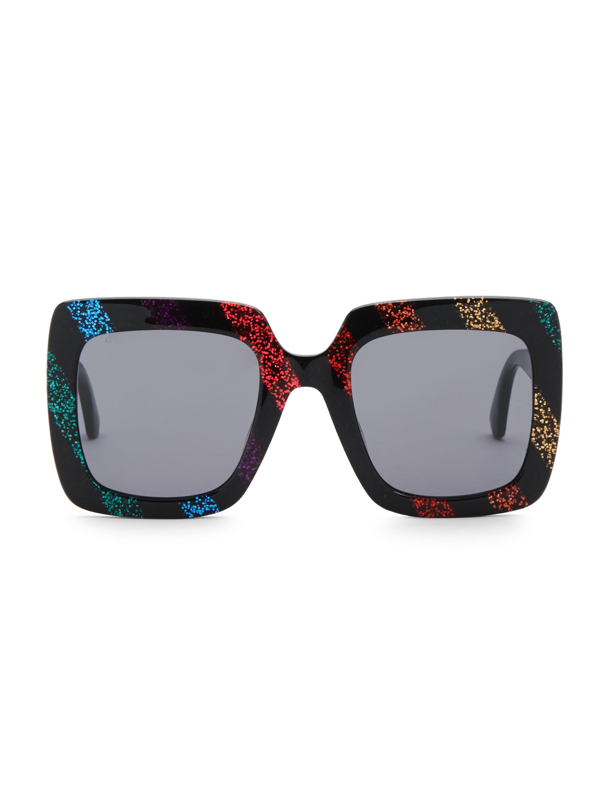Gucci Women's Urban 53MM Rectangle Sunglasses - Rainbow
