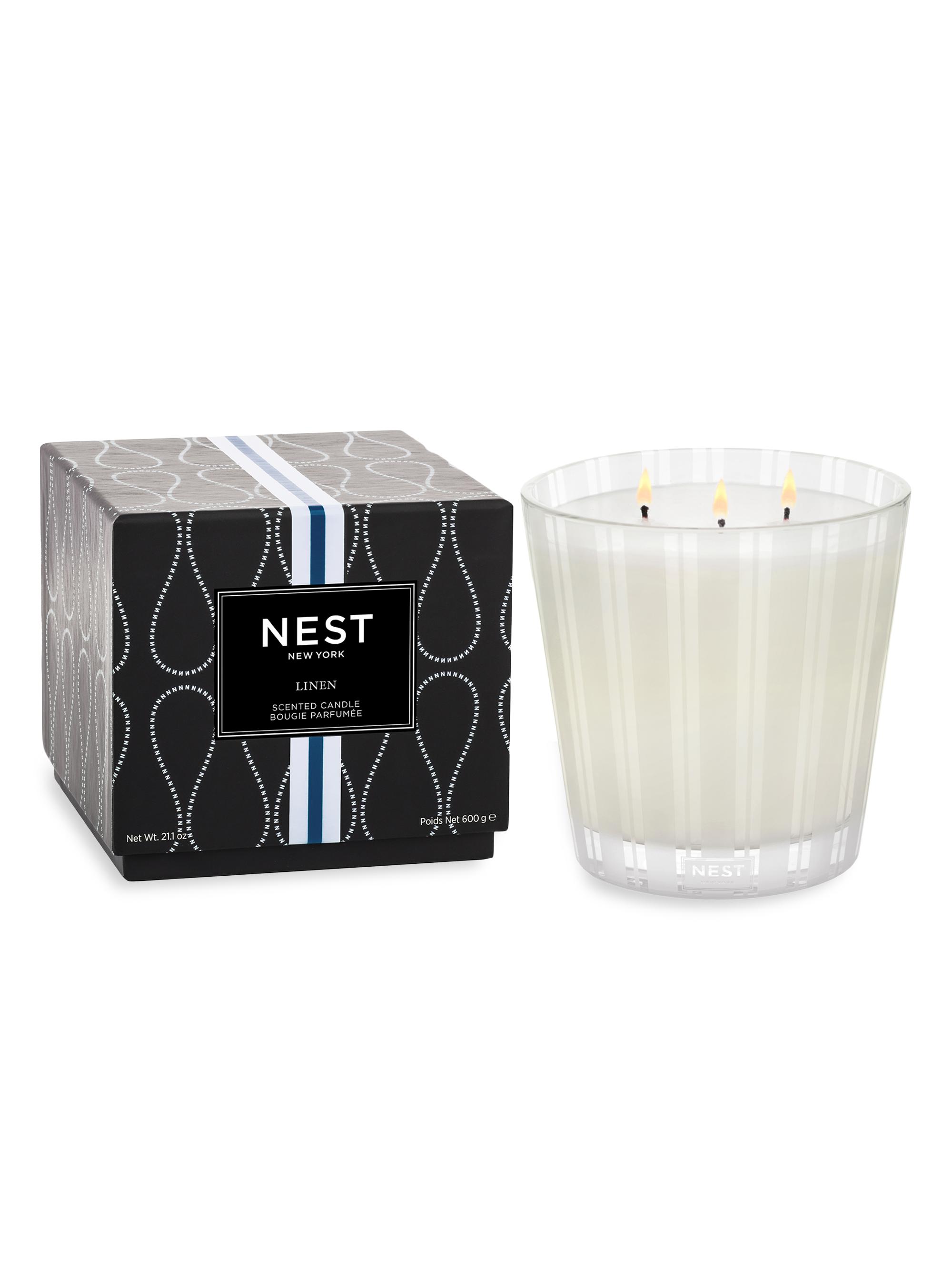 NEST New York Linen Three-Wick Candle