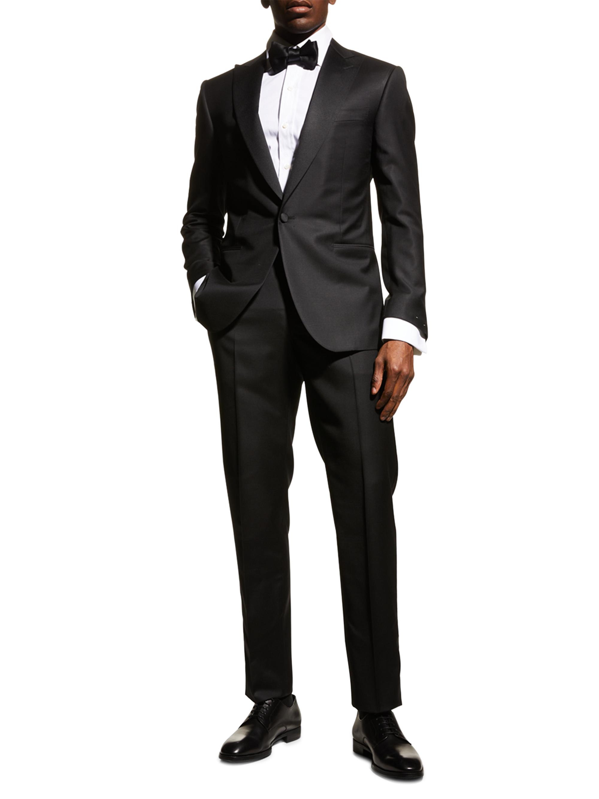 Corneliani Men's Leader Classic-Fit Wool Tuxedo - Black
