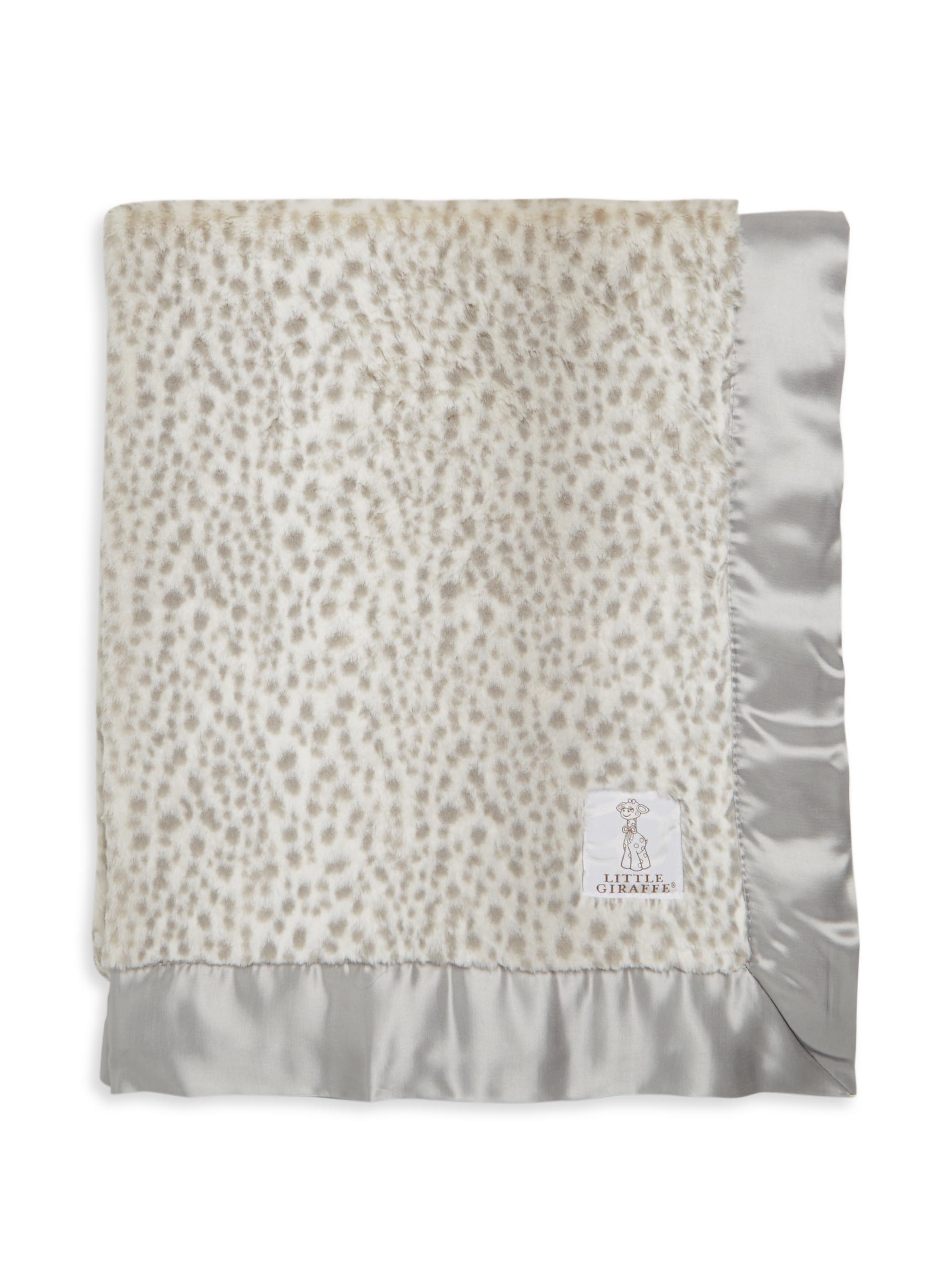 Little Giraffe Snow Leopard Blanket - Silver