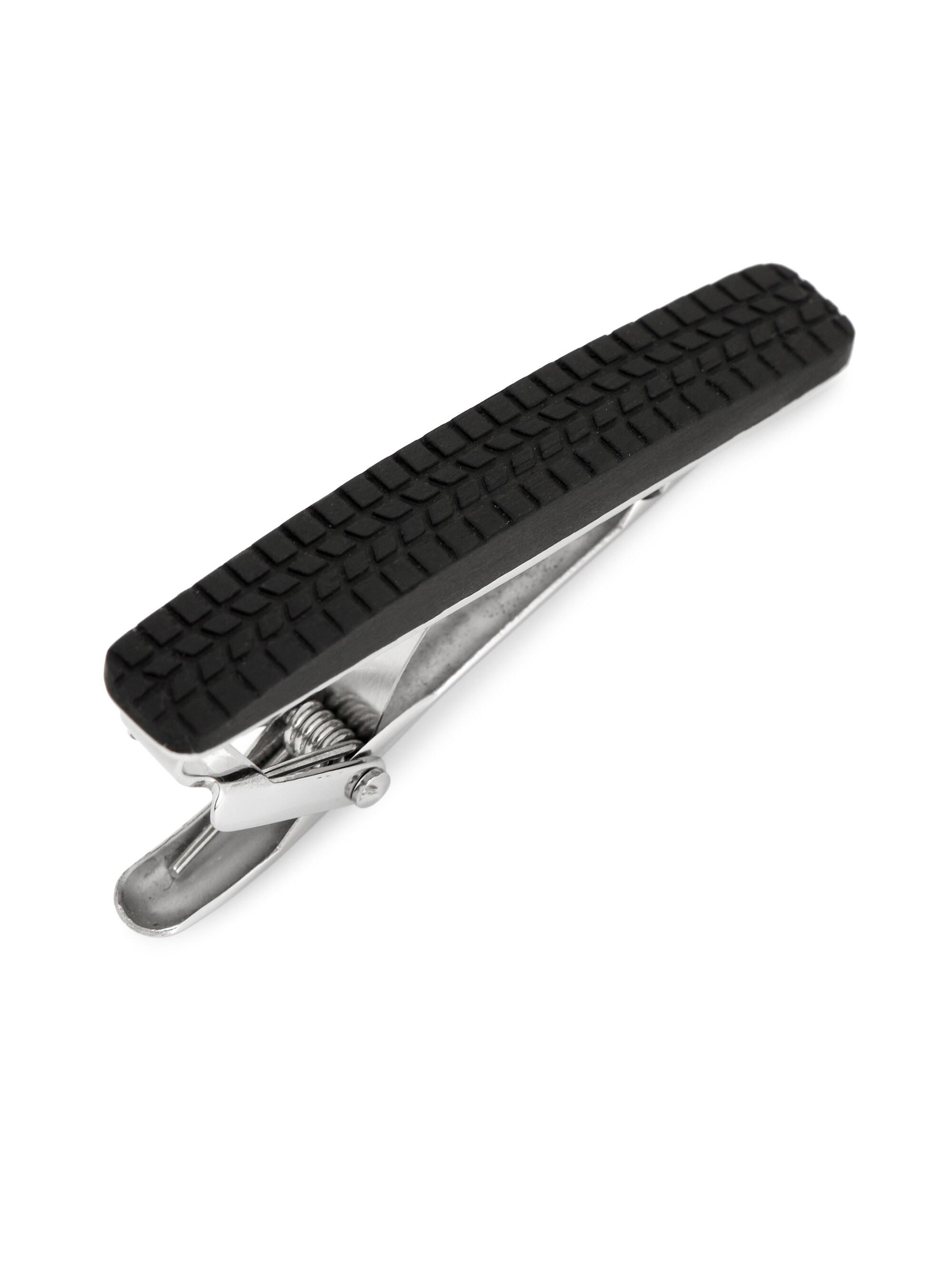 Cufflinks, Inc. Men's Tire Stainless Steel Clip - Black Silver