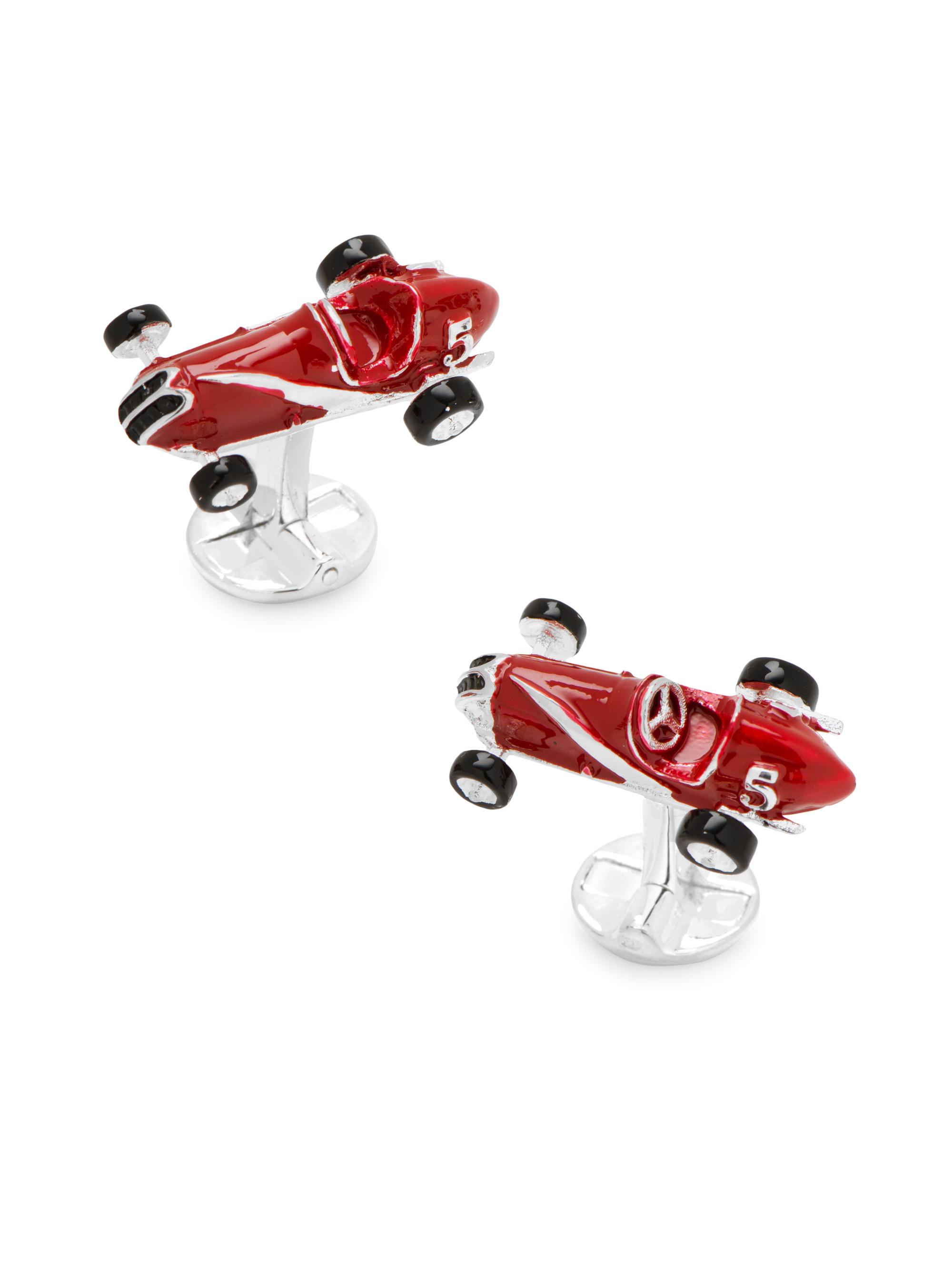 Cufflinks, Inc. Men's 3D Vintage Race Car Cufflinks - Red