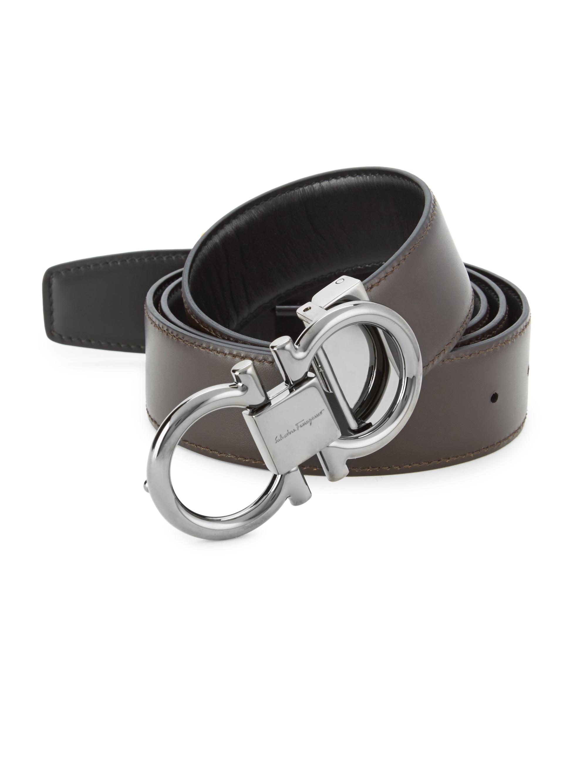 FERRAGAMO Gancini Buckle Cut-to-Size Reversible Belt | Saks Fifth