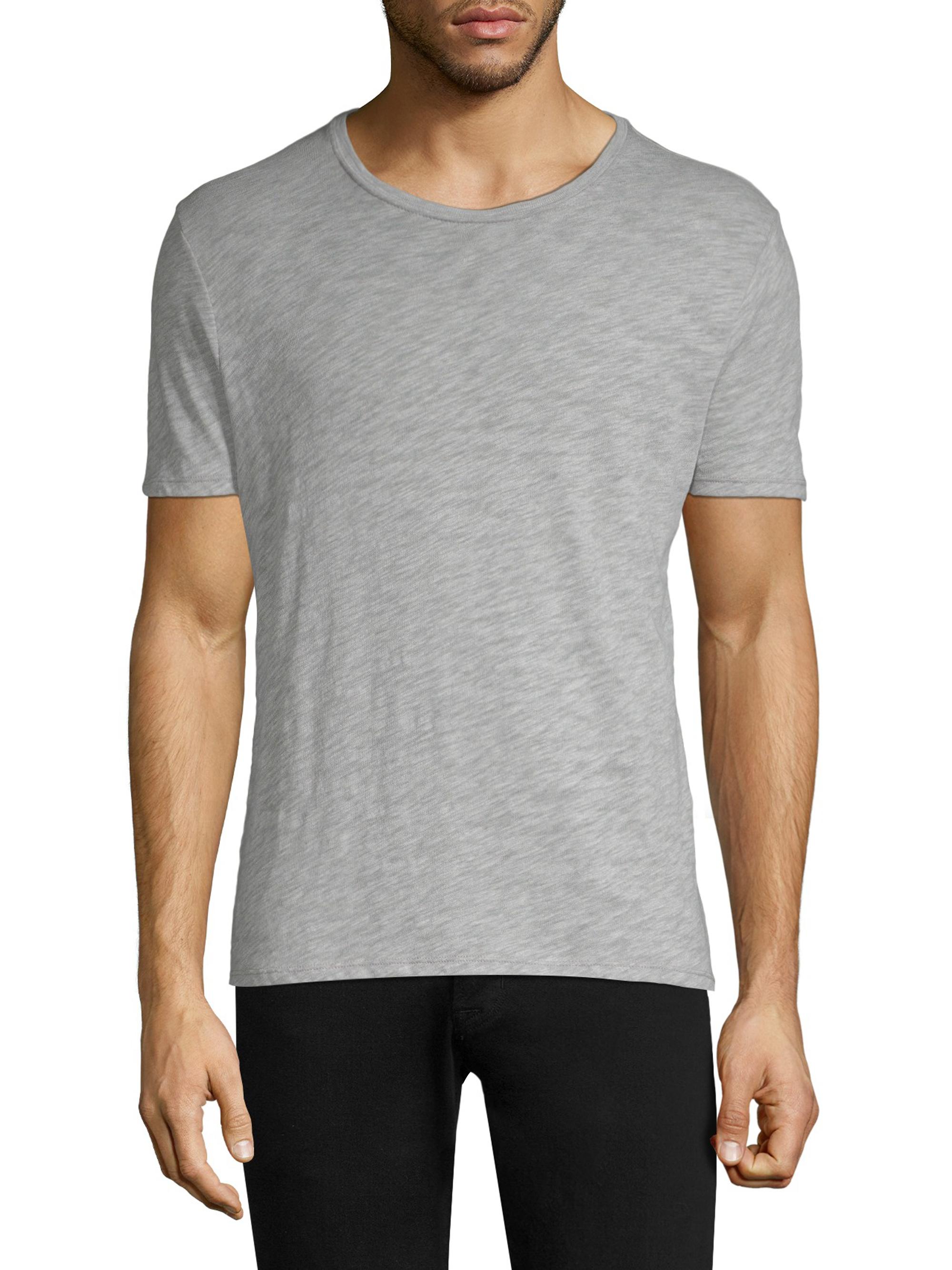ATM Anthony Thomas Melillo Men's Slub Cotton Crewneck Tee - Heather Grey