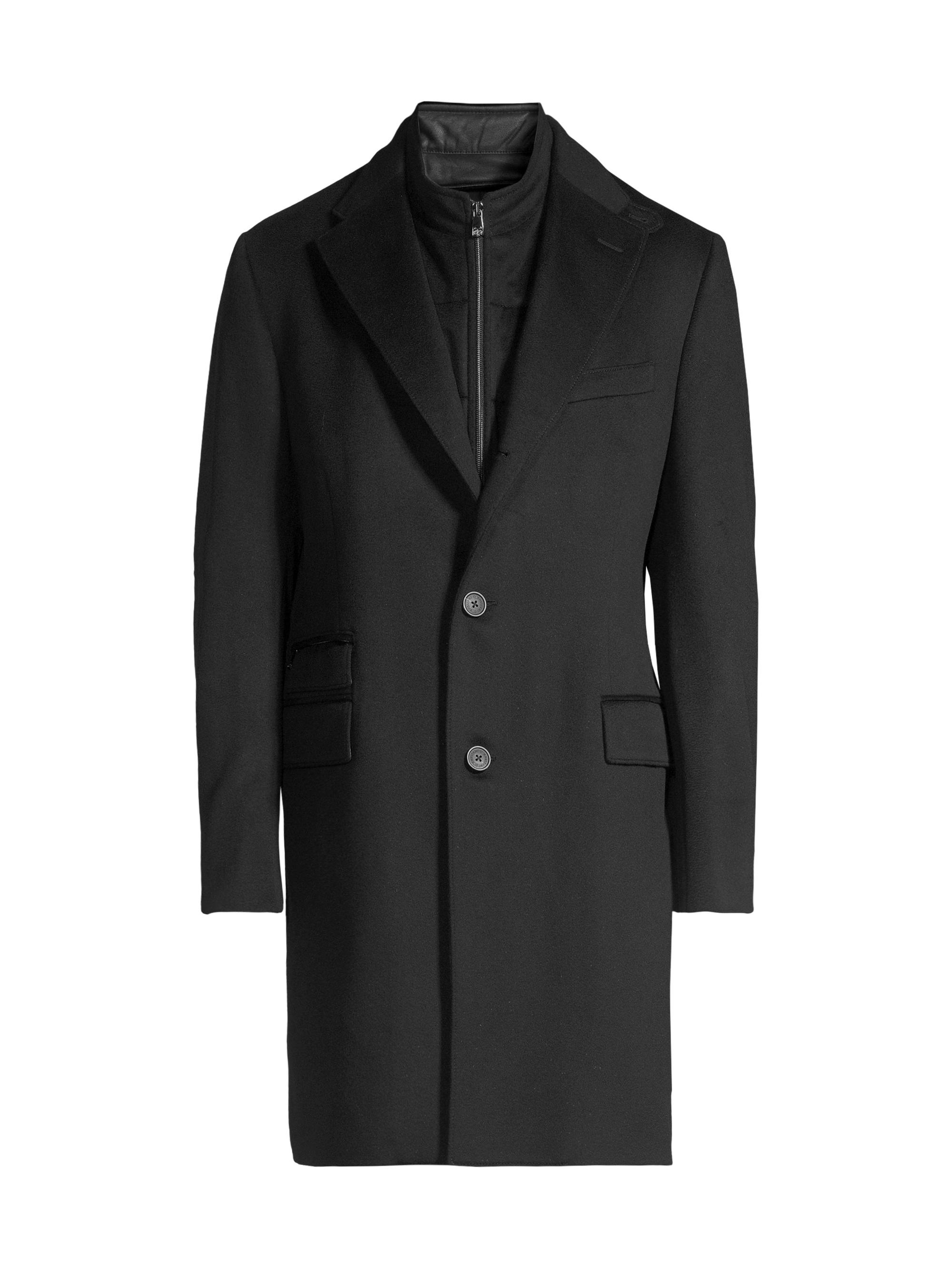 Giorgio Armani Long Wool Zip-Up Jacket | Saks Fifth Avenue