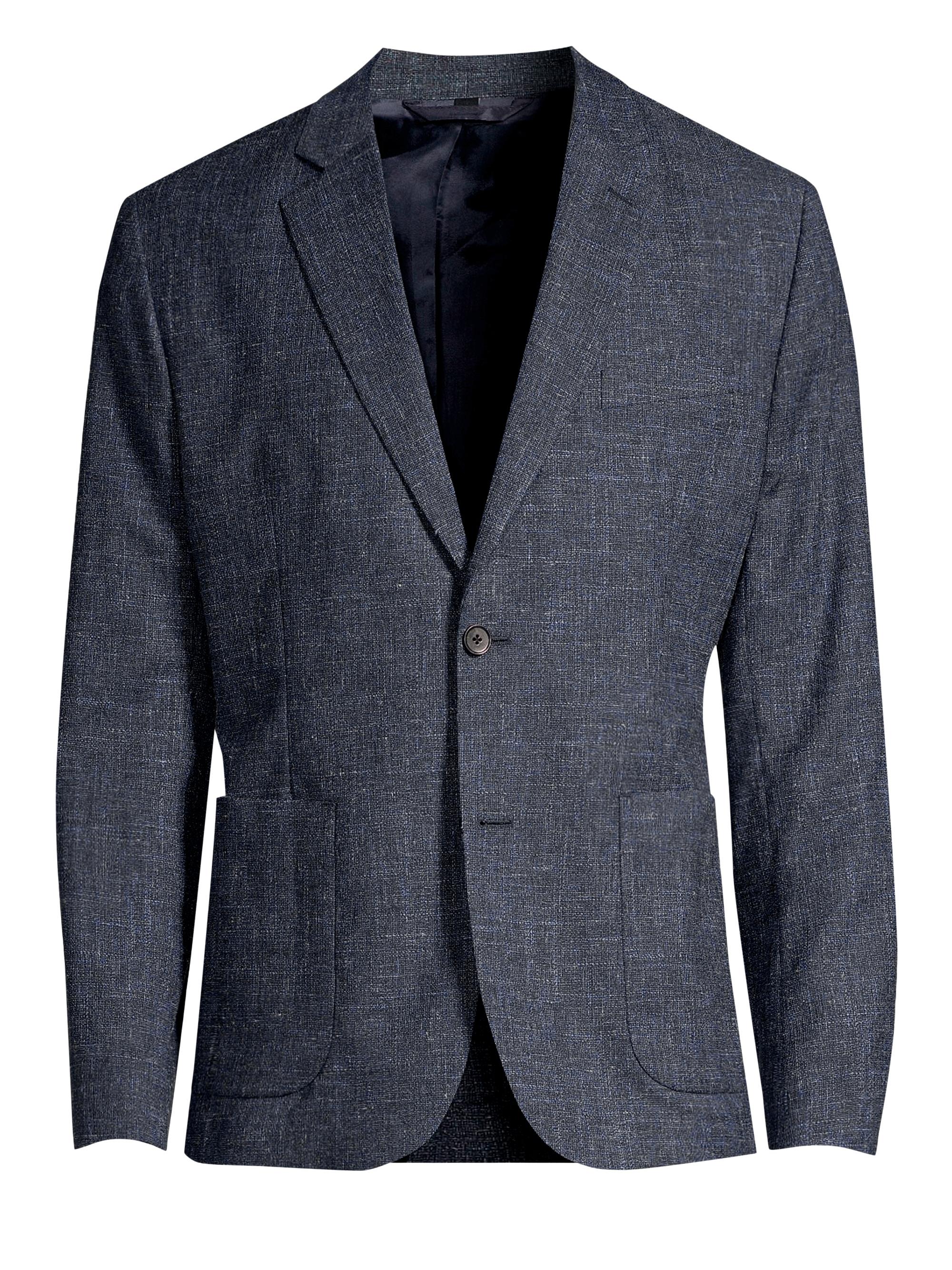 J.Lindeberg Men's Hopper Stretch Wool Suit Jacket - Indigo Melange
