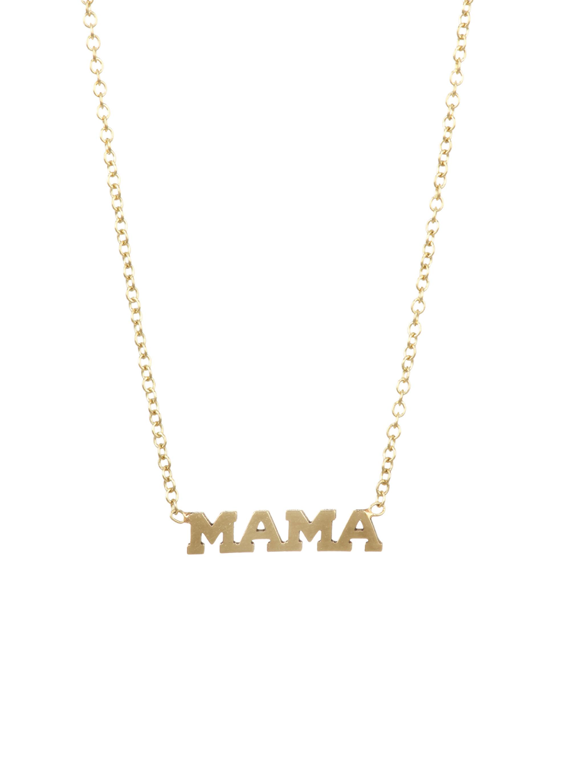 ZOE CHICCO Women's Itty Bitty 14K Gold Mama Necklace - Yellow Gold
