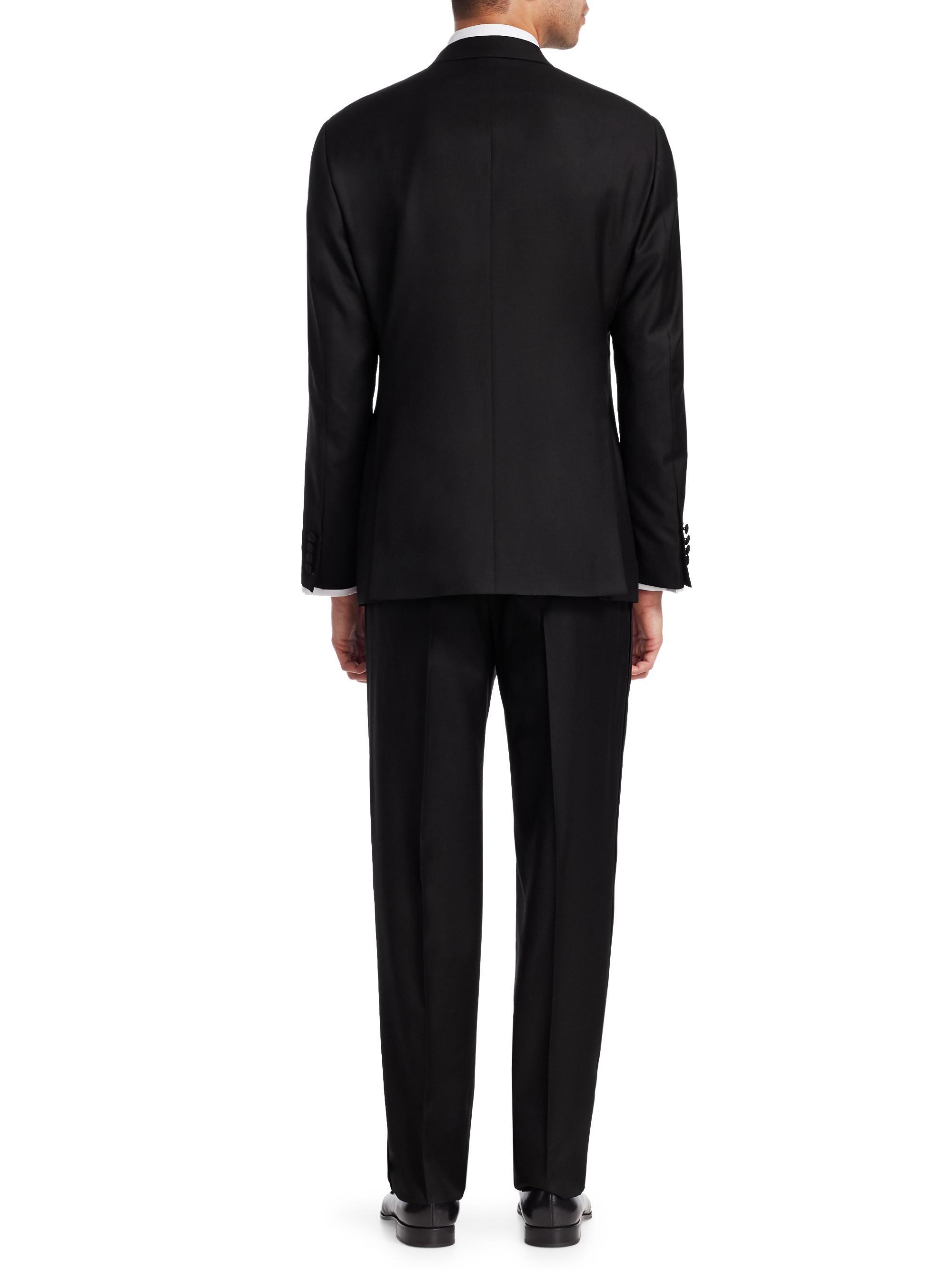 Emporio Armani G-Line Classic Wool Notch Lapel Tuxedo | Saks Fifth