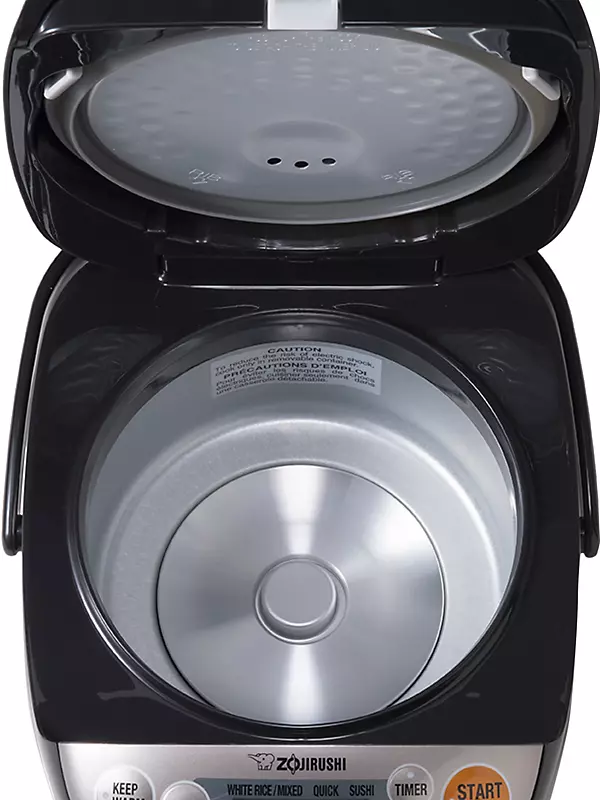 Zojirushi NS-LGC05XB Micom Rice Cooker & Warmer, 3 Cup (Uncooked), Stainless  Black 