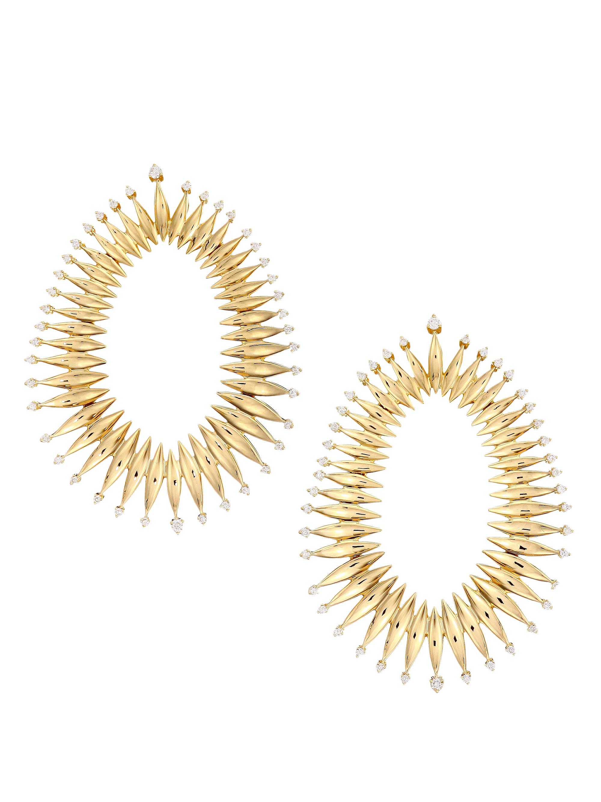 Hueb Women's Tribal 18K Yellow Gold & Diamond Drop Earrings - Gold