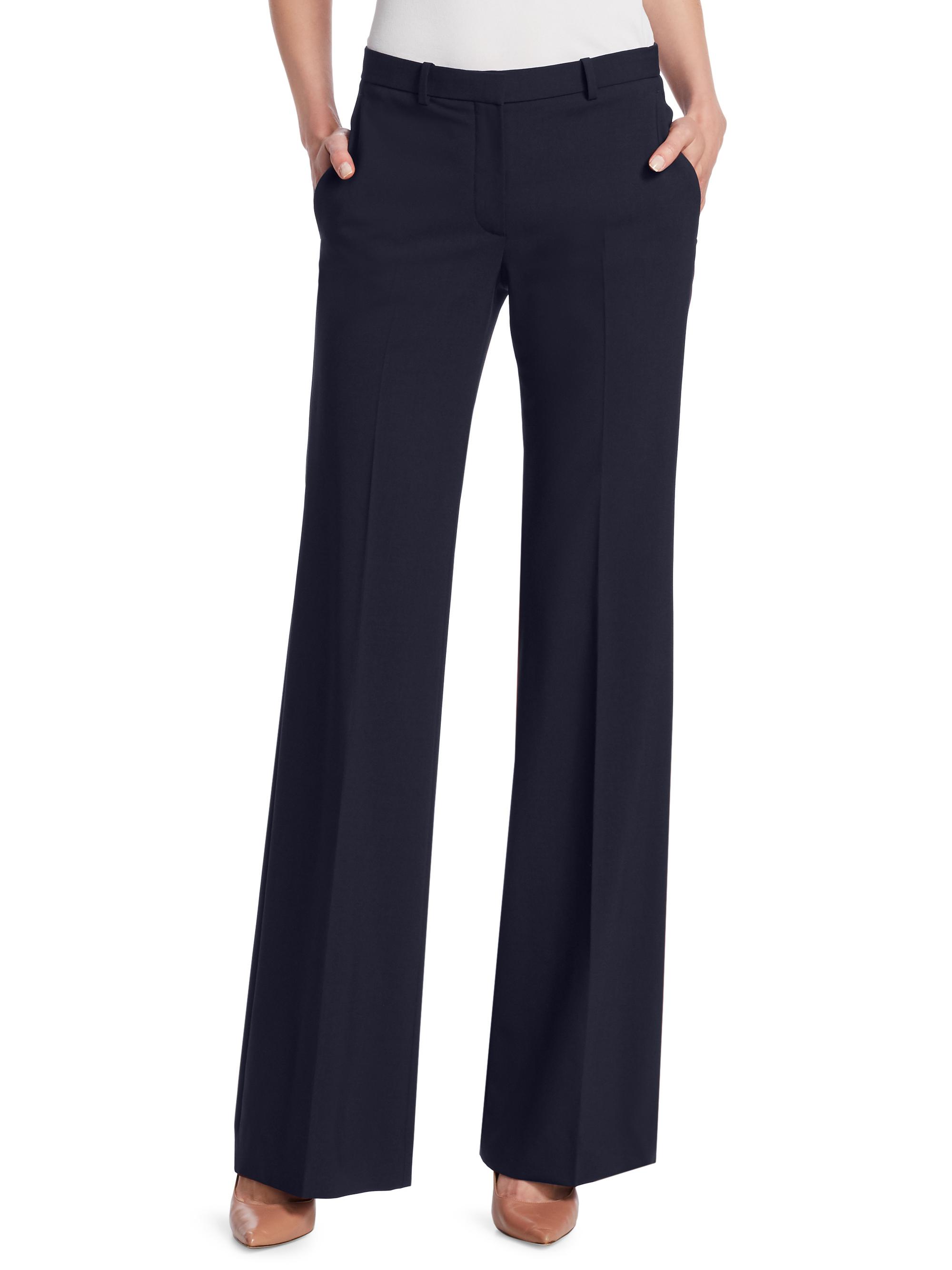 Theory Demitria Wool Flare Pants | Saks Fifth Avenue