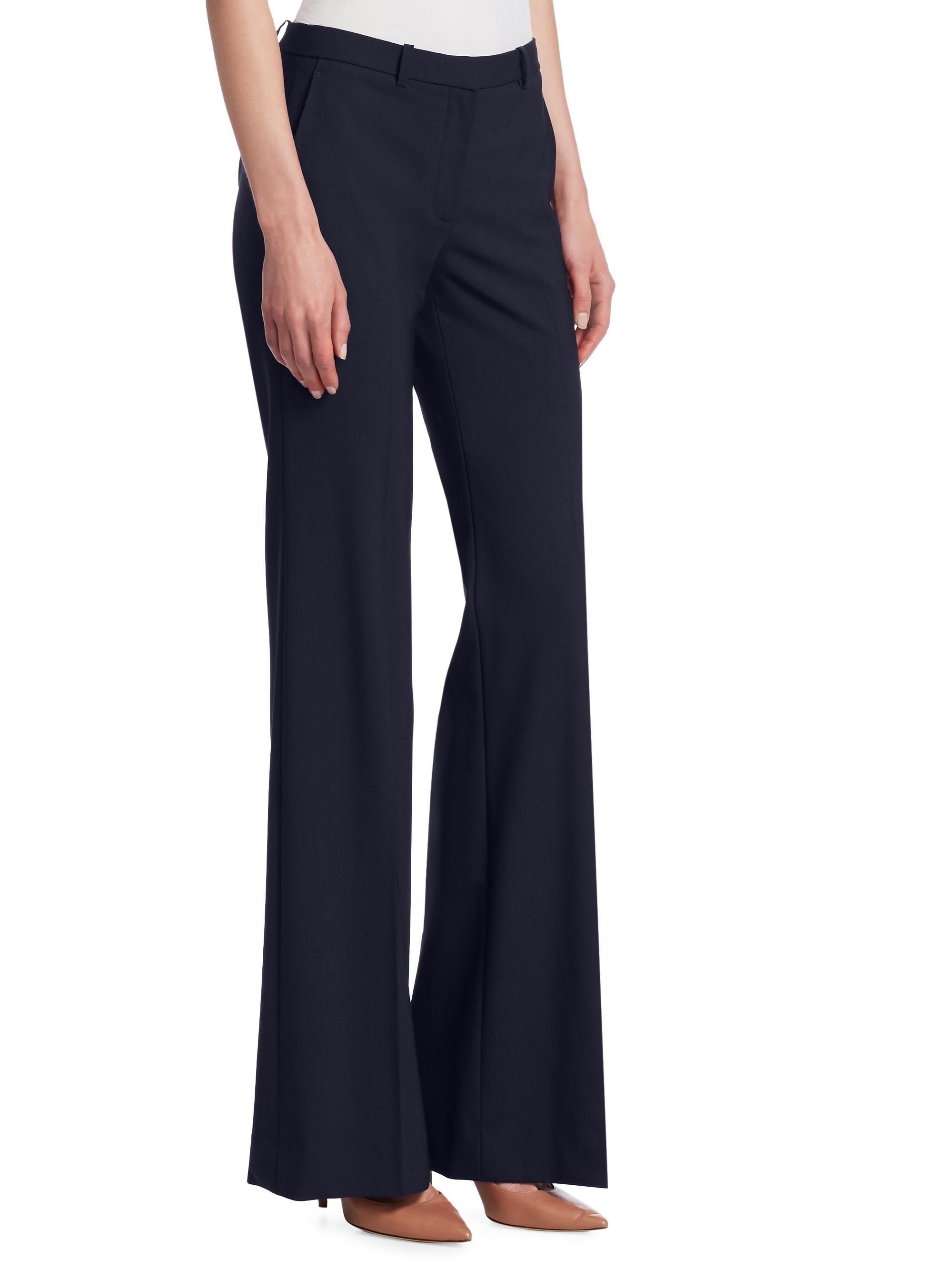 Theory Demitria Wool Flare Pants | Saks Fifth Avenue