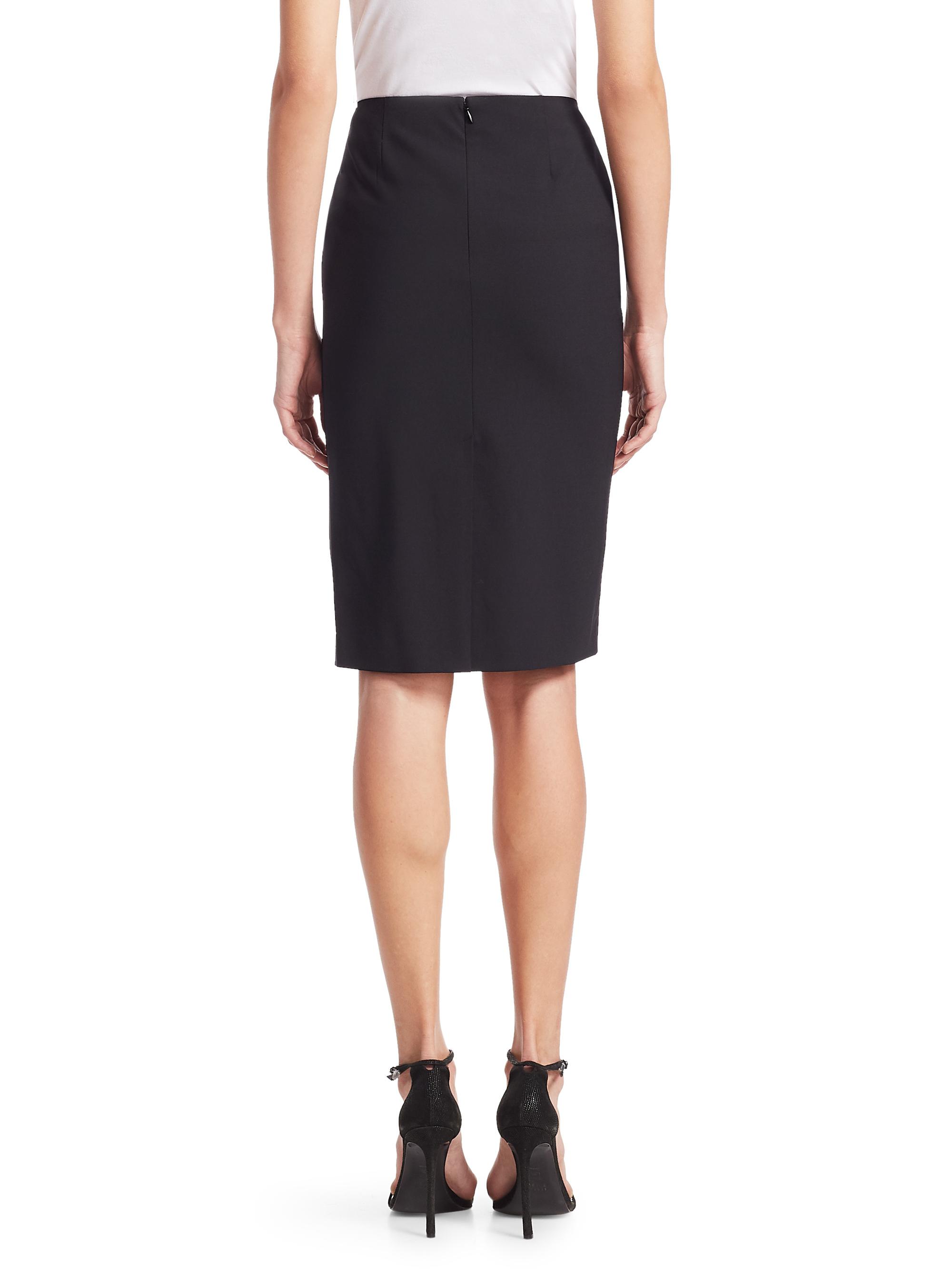 美品 theory SKINNY PENCIL SKIRT 00 XS 黒 Theory Skinny Stretch-Wool Pencil Skirt | Saks Fifth Avenue