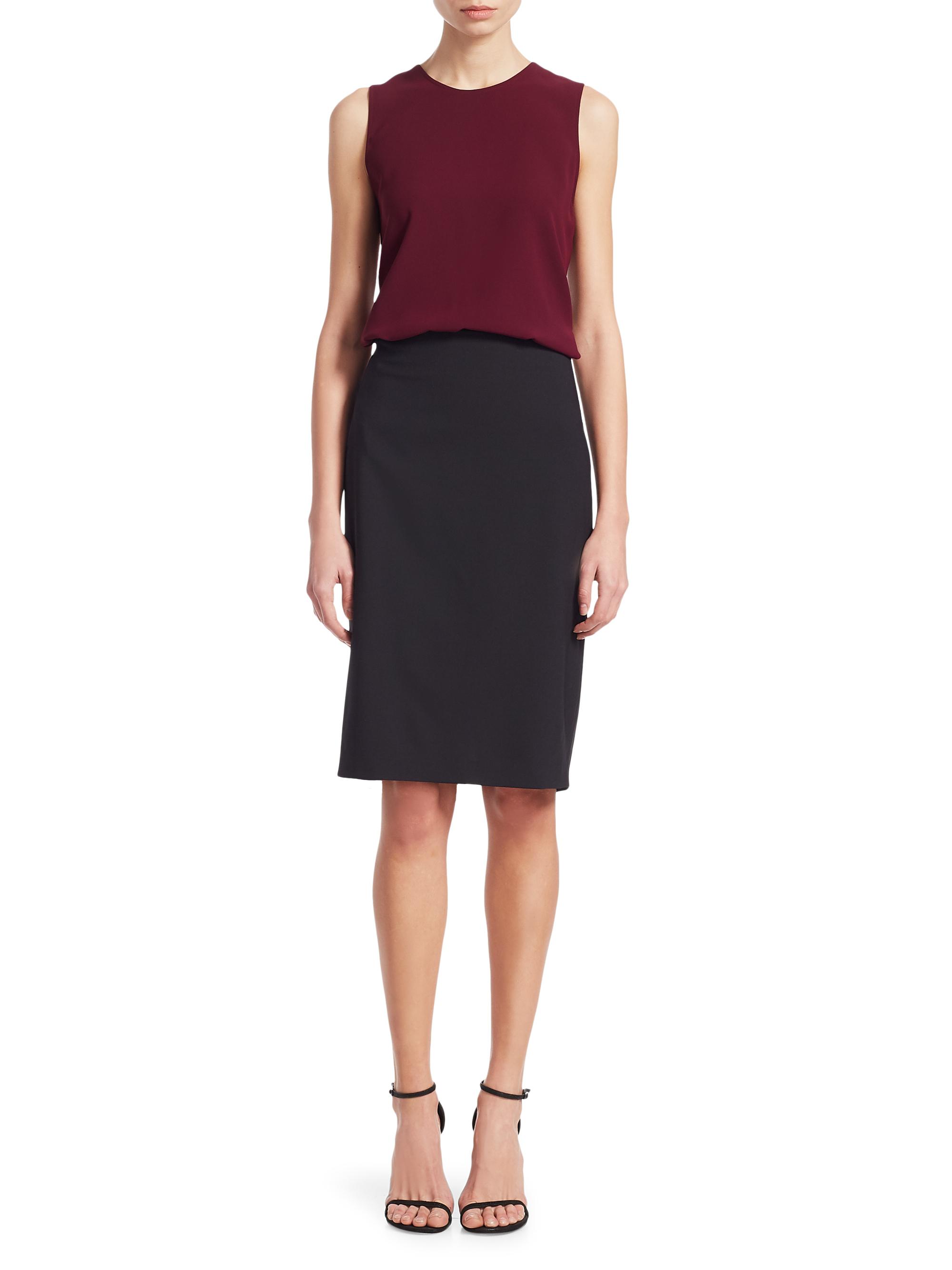Theory Skinny Stretch-Wool Pencil Skirt | Saks Fifth Avenue