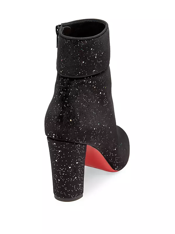 Christian Louboutin, Shoes, Galactica Black Velvet Louboutin Red Bottom  Heel