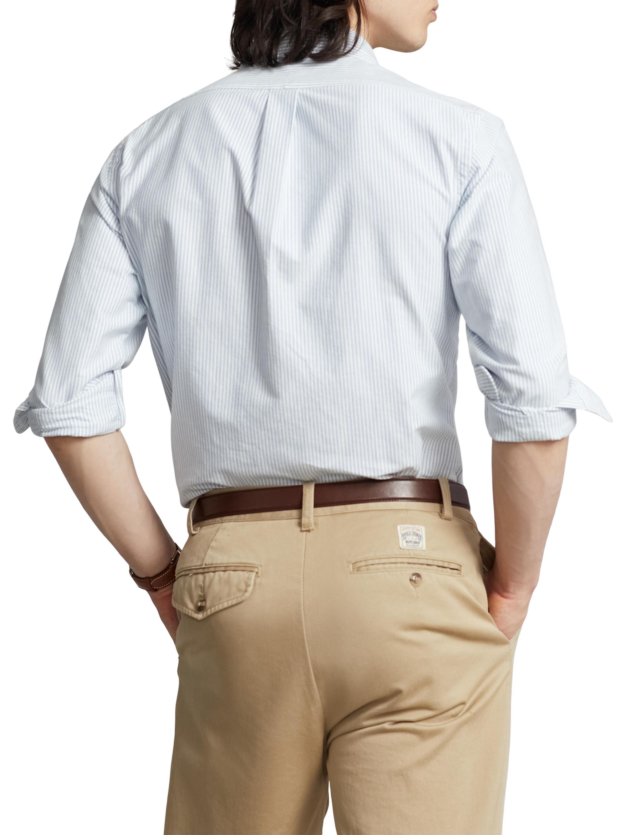 トップス Simply Complicated OXFD SHIRT STRIPE The Clark Oxford Cloth Button Down in Blue University Stripe