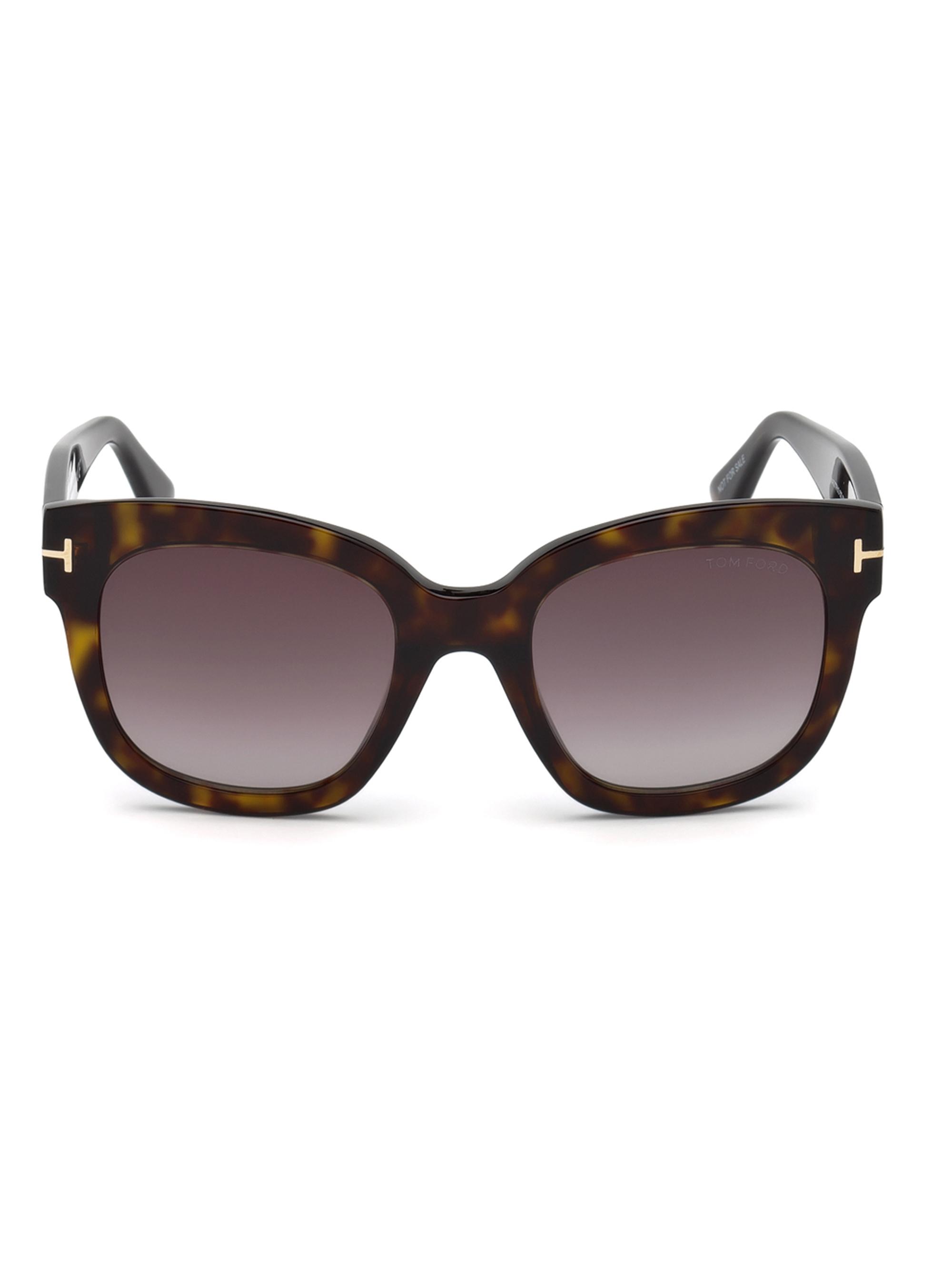 TOM FORD Women's Beatrix 55MM Square Sunglasses - Dark Havana Gradient Bordeaux