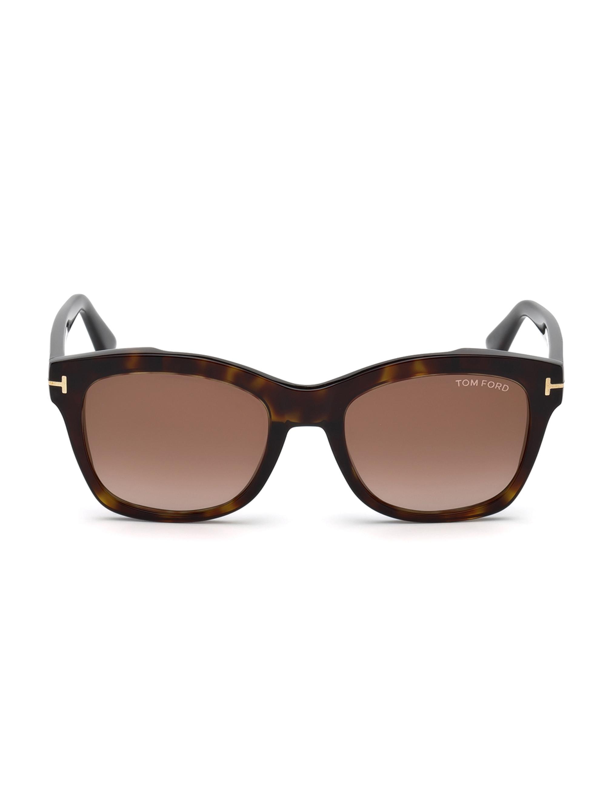 TOM FORD Women's Lauren 52MM Square Sunglasses - Dark Havana Gradient Brown