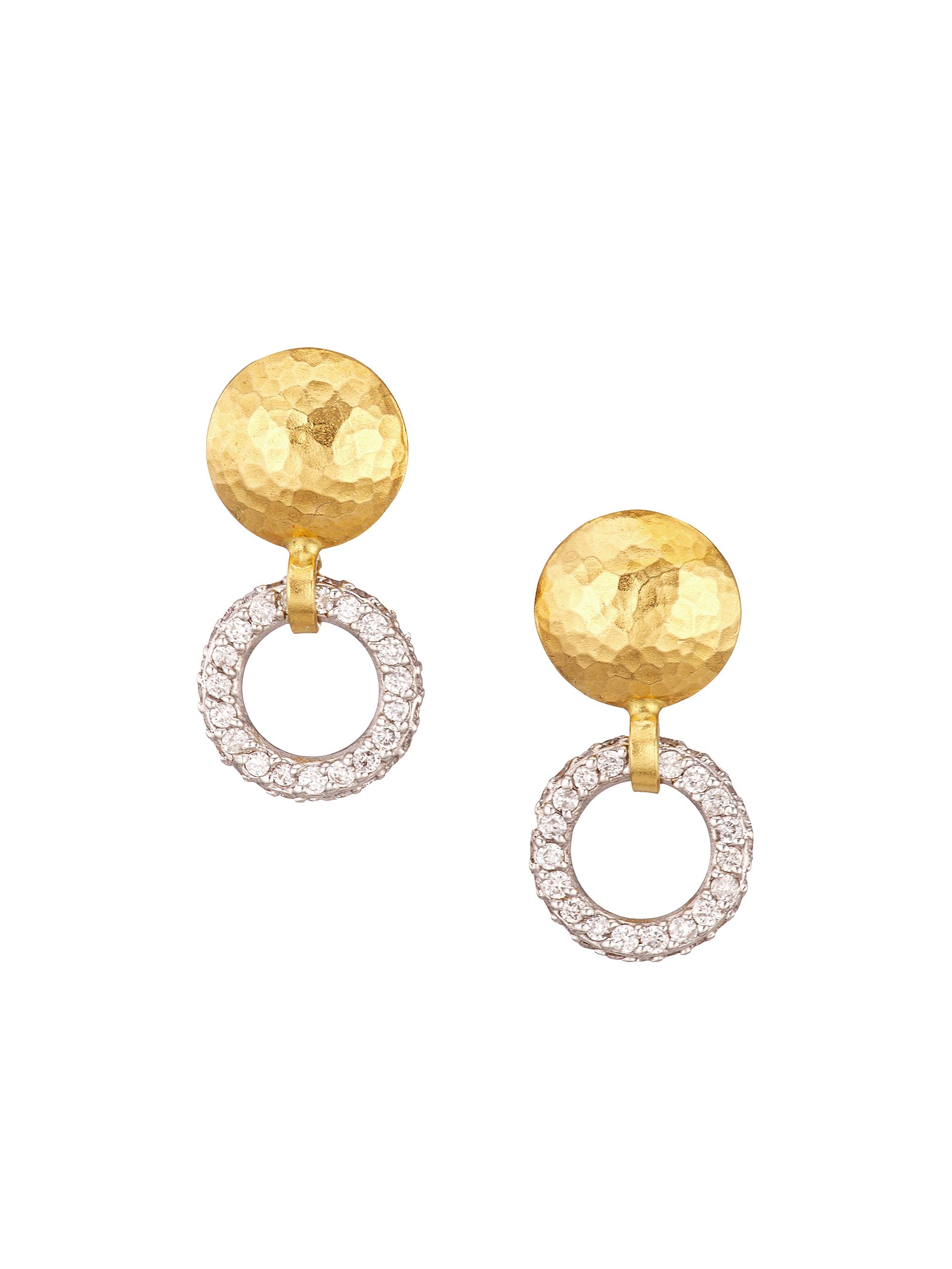 Gurhan Women's Hoopla Two-Tone Gold & Diamond Hoop Drop Earrings - Yellow Gold