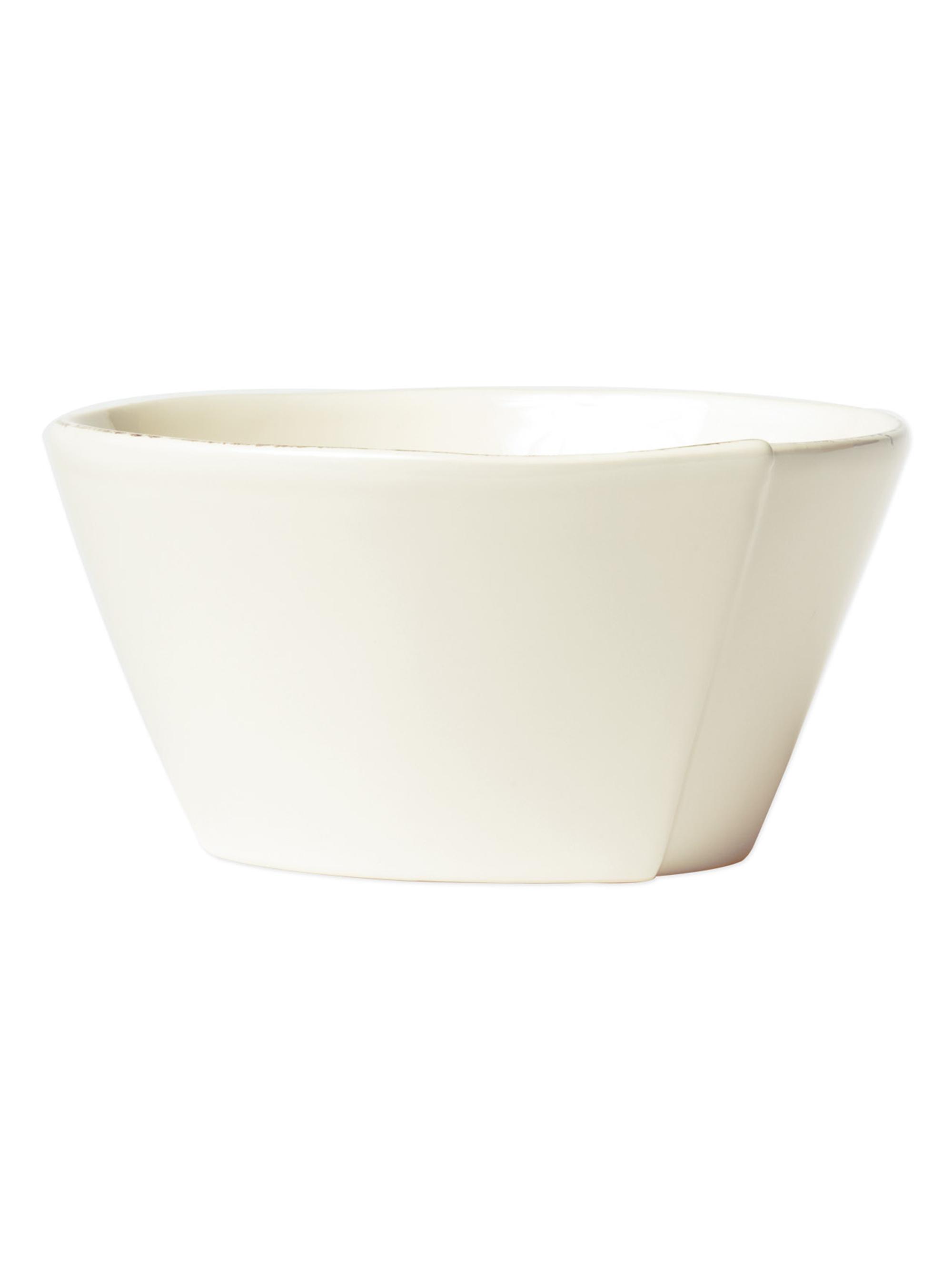 Vietri Italian Lastra Linen Stacking Cereal Bowl - Linen