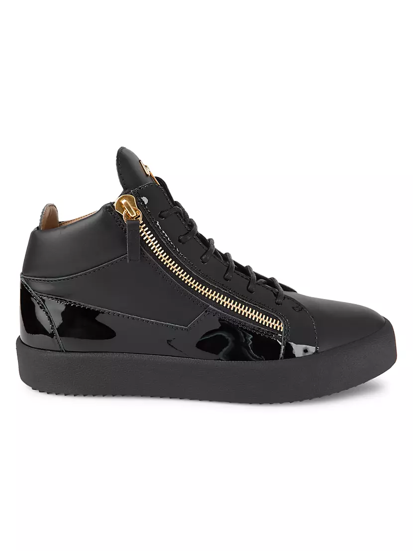 Giuseppe Zanotti Kriss Zip Leather Mid-Top Sneakers
