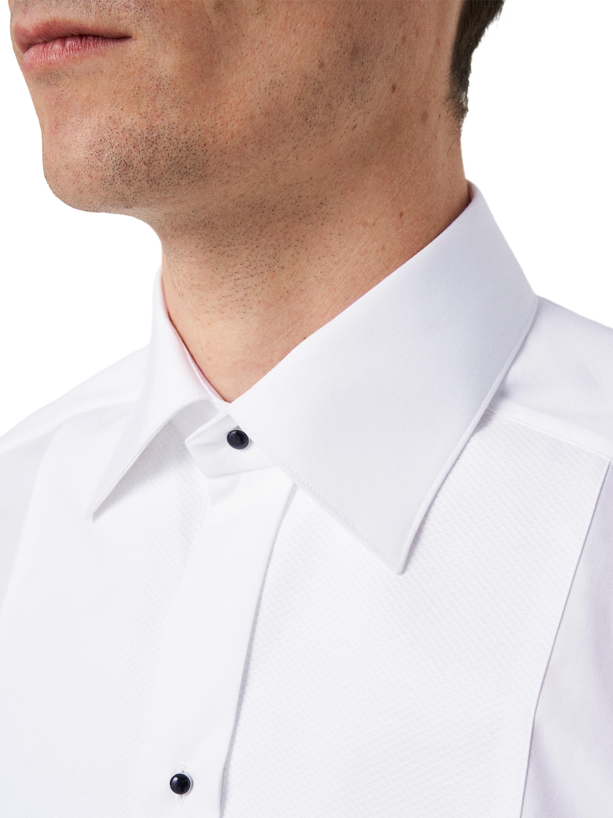 pique formal dress shirt Reynolds Pique Bib Formal Shirt in Contemporary Fit 18 / White main image 0