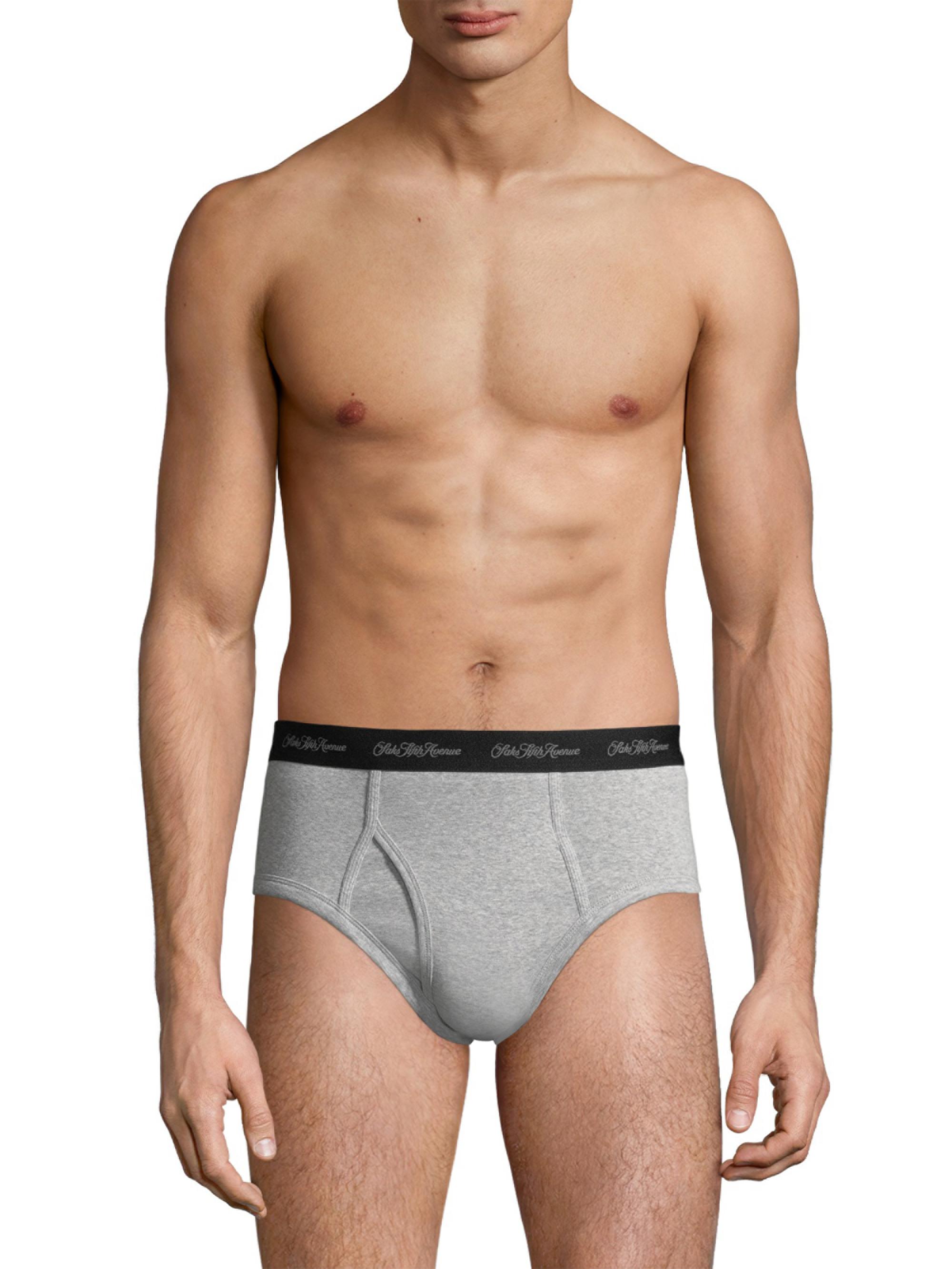 Saks Fifth Avenue Men's COLLECTION 3-Pack Boxer Briefs - Navy Grey Heather Light Grey Heather