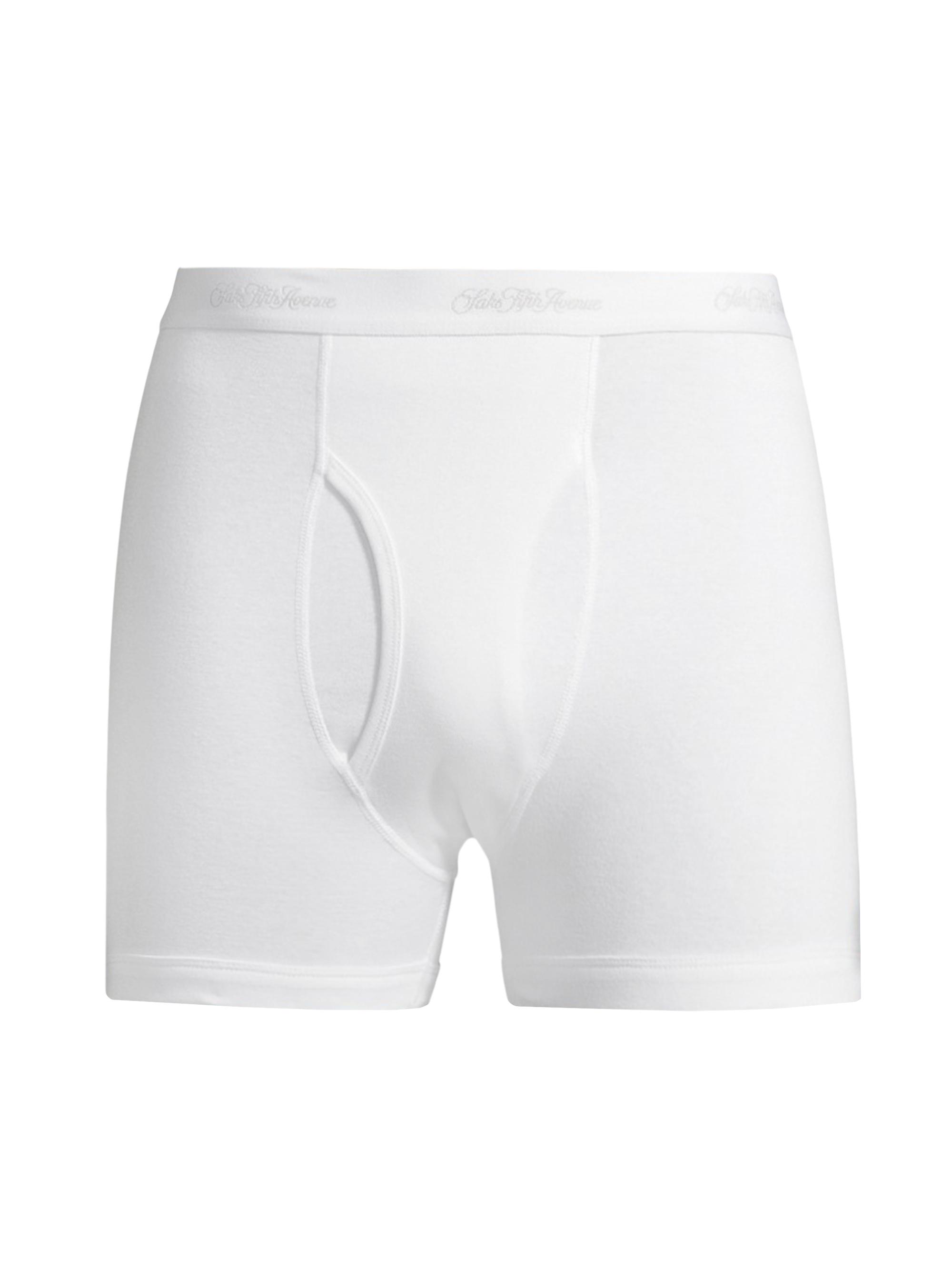 Saks Fifth Avenue Men's COLLECTION 3-Pack Boxer Briefs - White
