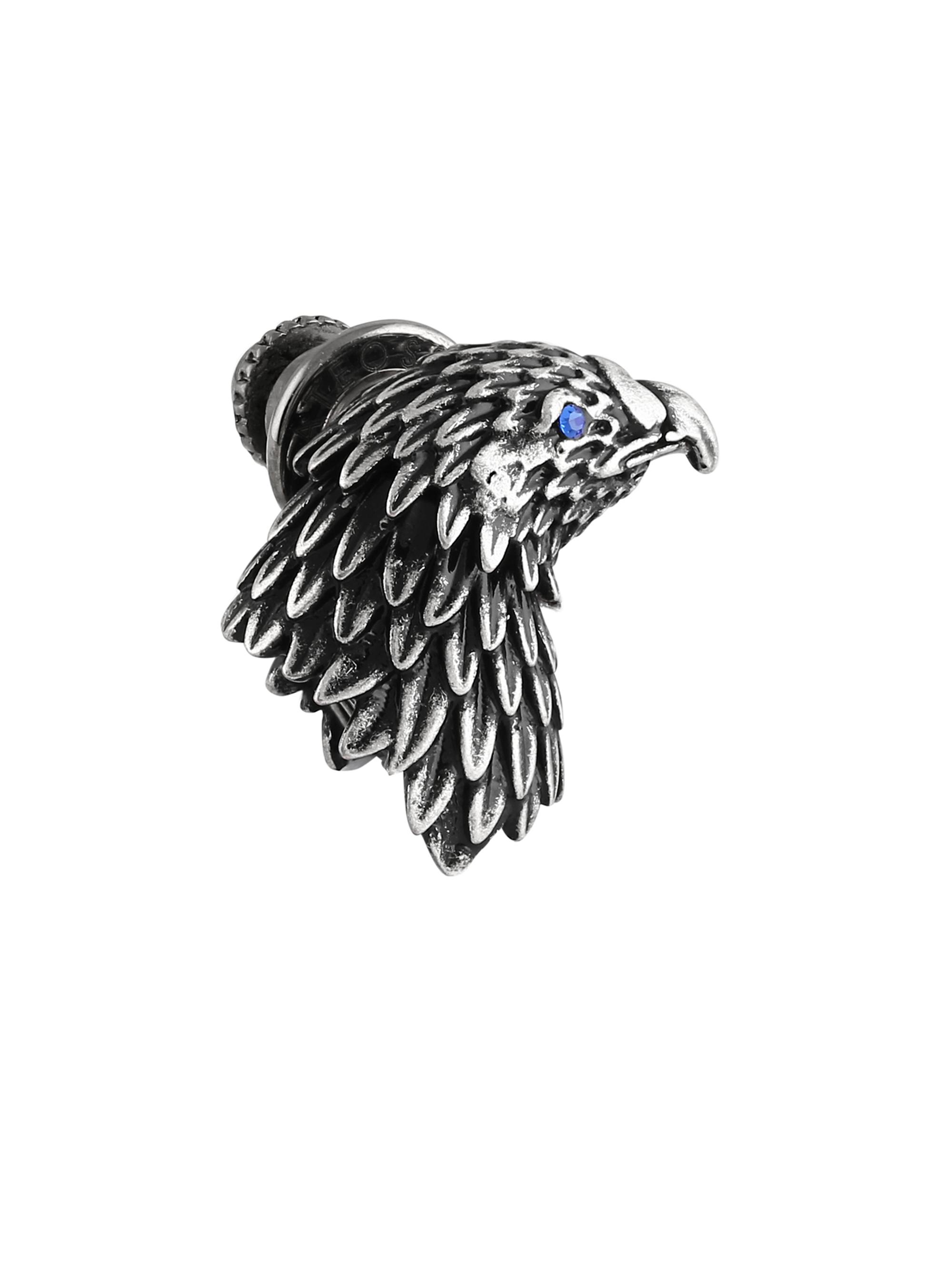 Tateossian Men's Rhodium-Plated Eagle Pin - Rhodium