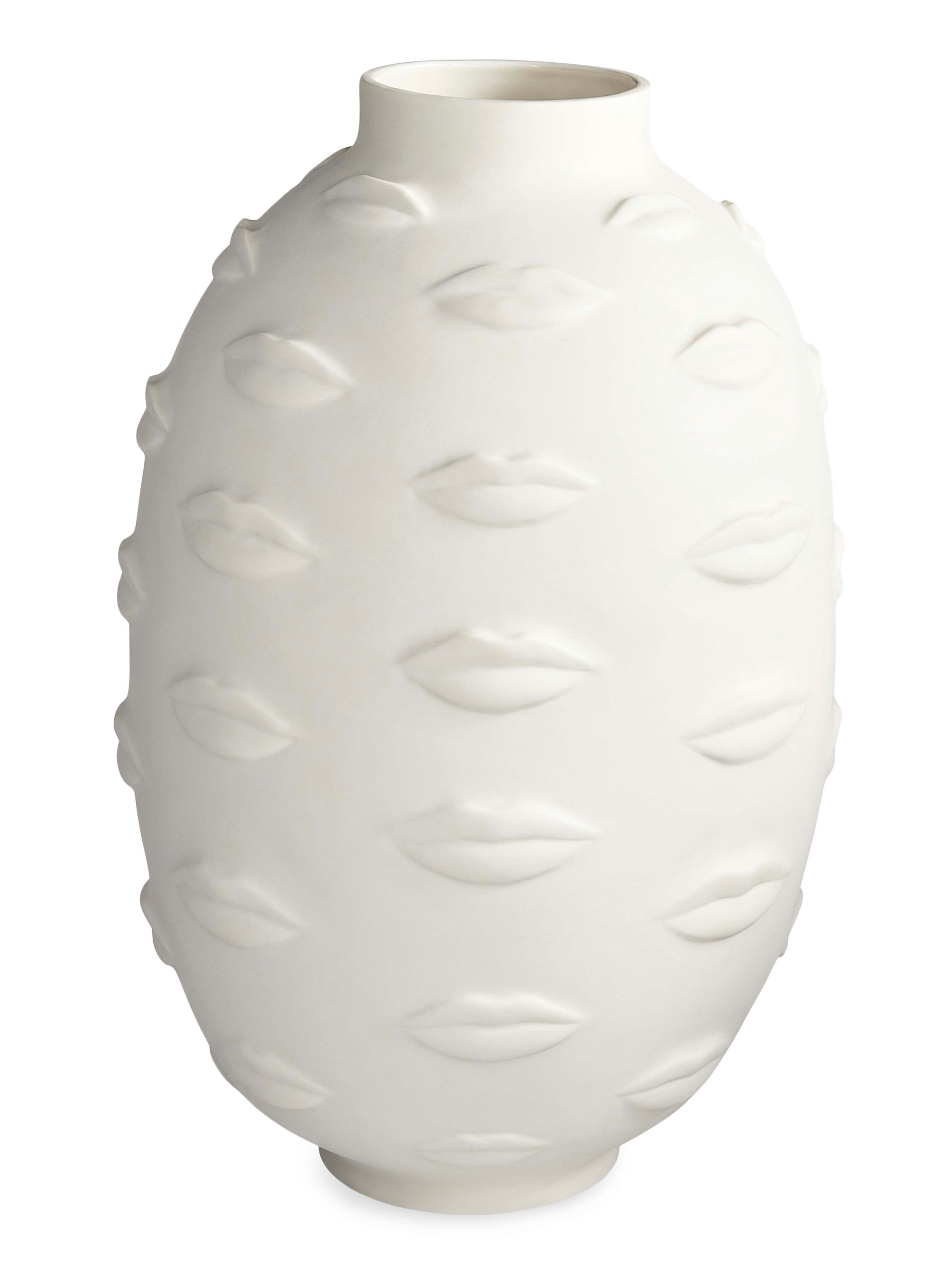 Jonathan Adler Gala Round Vase - White Medium