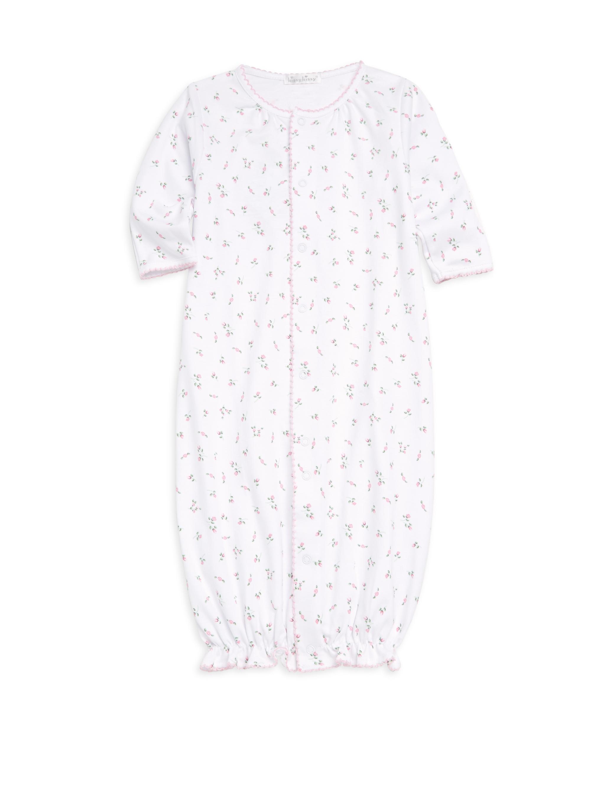 Kissy Kissy Baby Girl's Garden Roses Print Cotton Coverall - Rose 3 Months