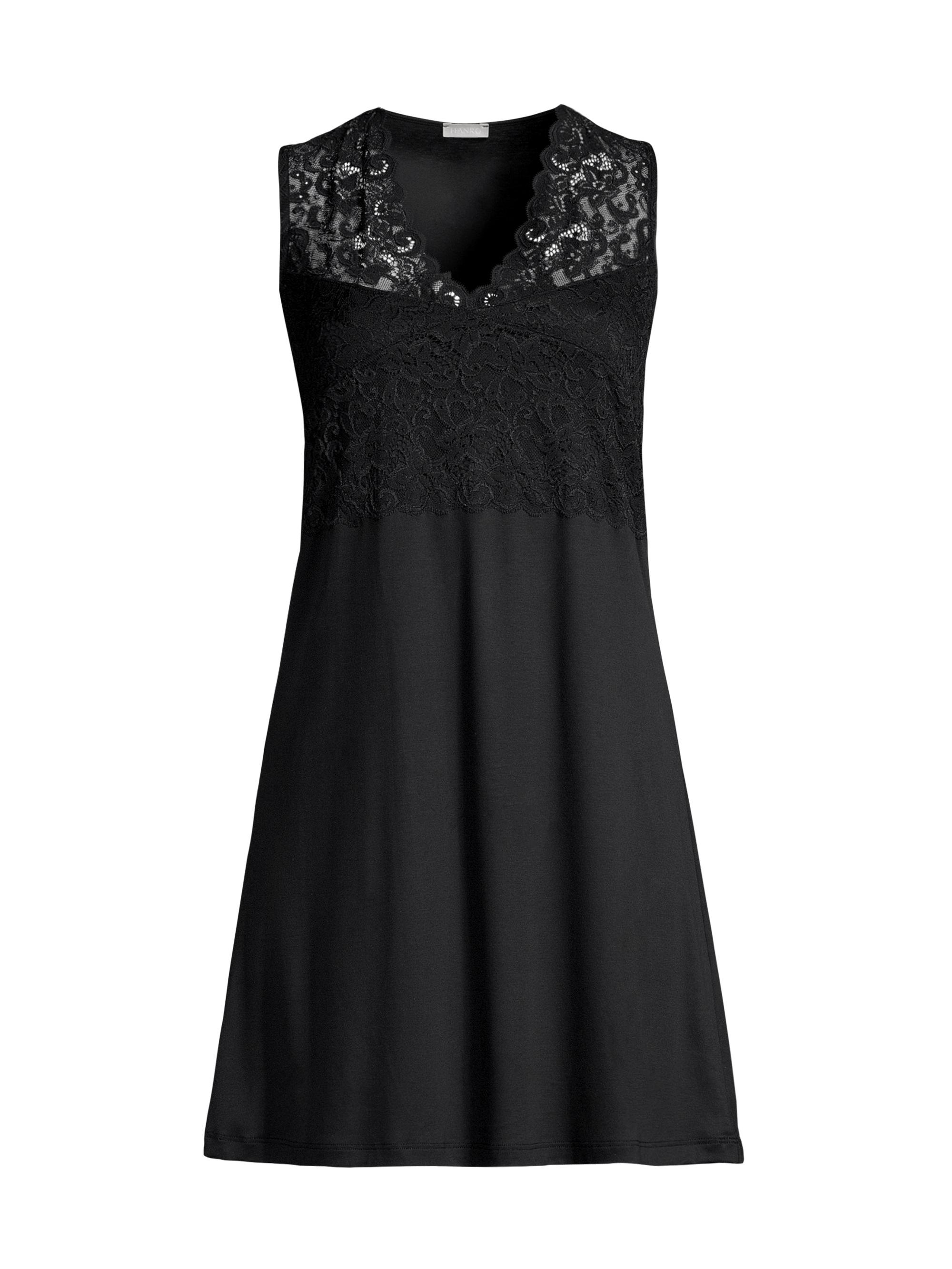 Hanro Women's Moments Lace Tank Night Gown - Black | Thumbnail 6