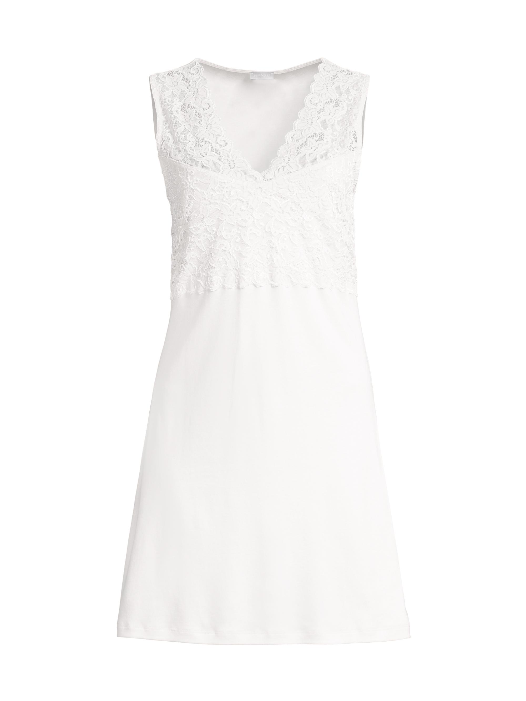 Hanro Women's Moments Lace Tank Night Gown - White