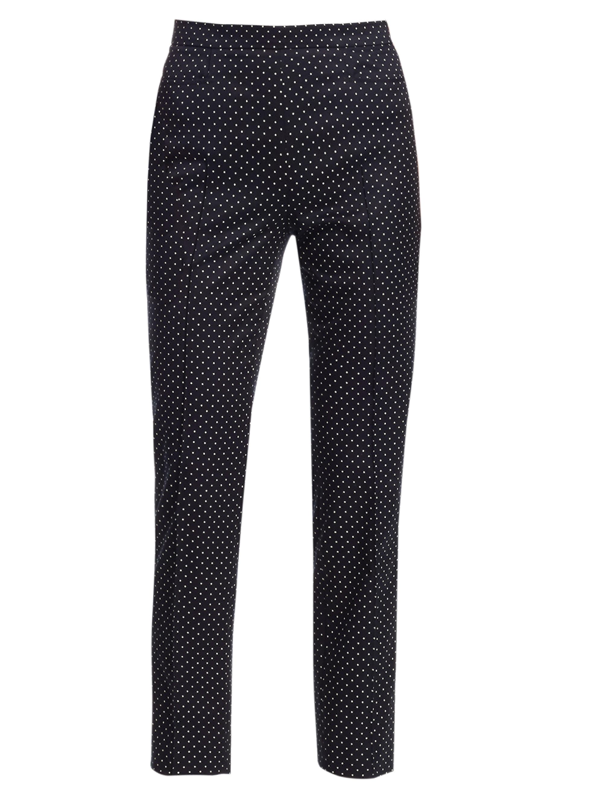 Akris punto Women's Franca Micro Polka Dot Pants - Black Cream
