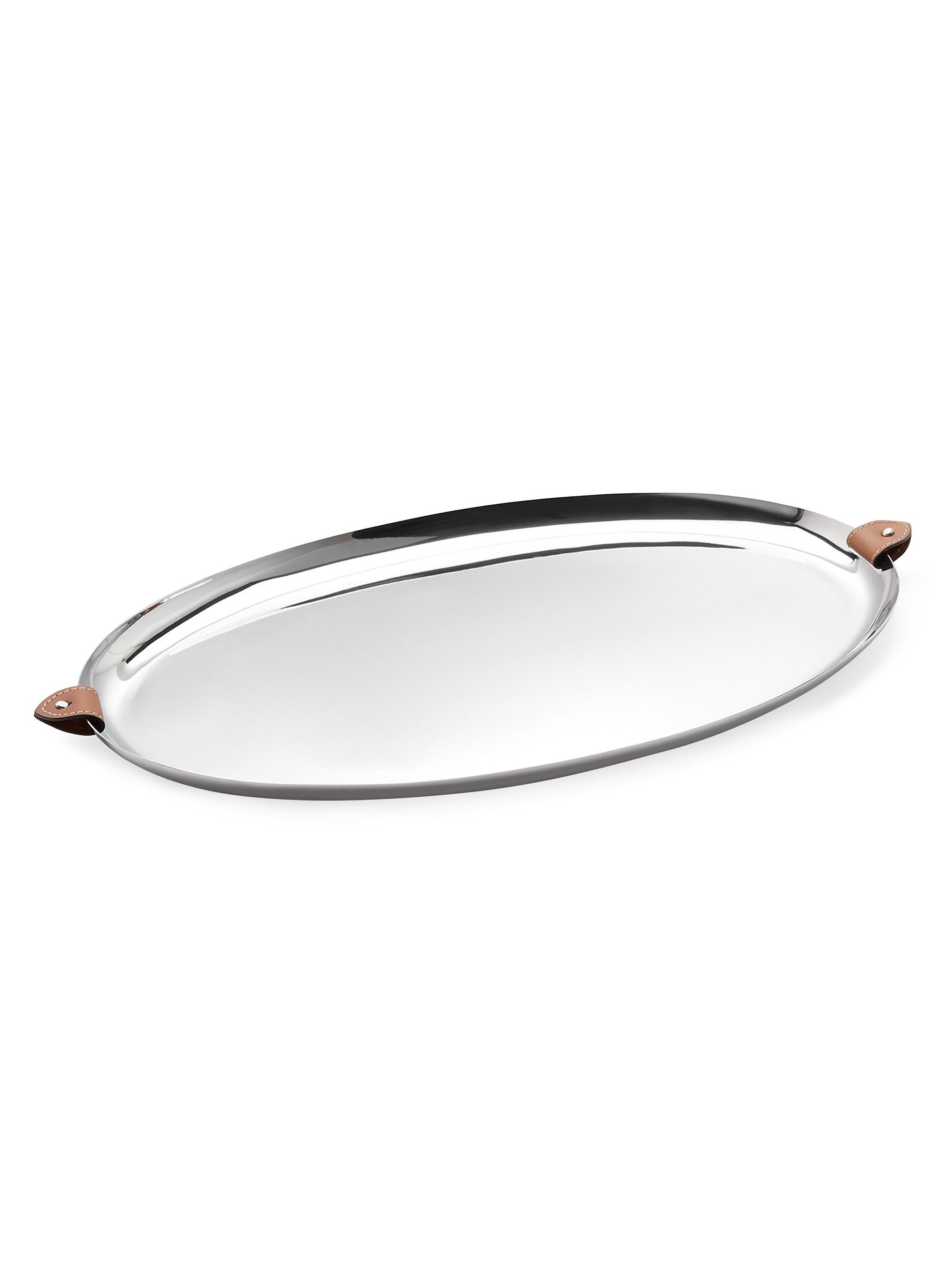 Ralph Lauren Wyatt Stainless Steel Oval Serving Tray