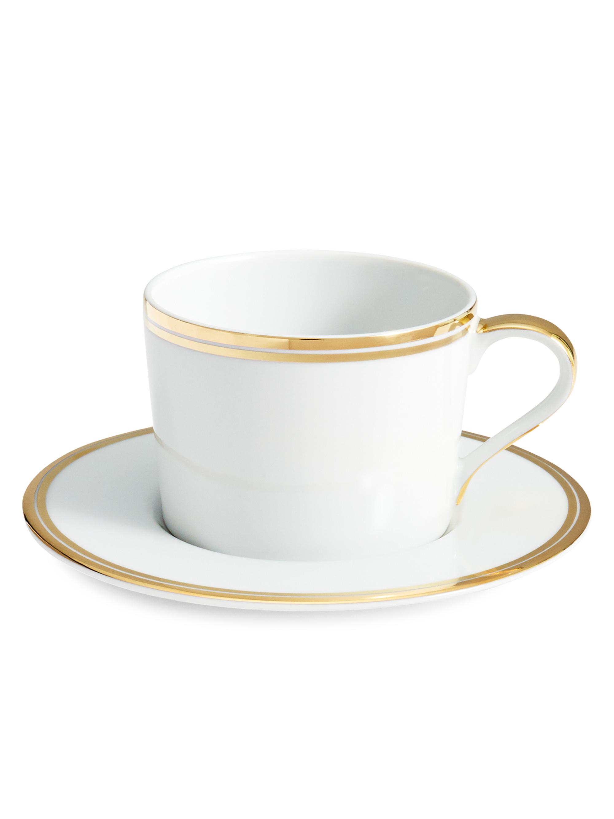 Ralph Lauren Wilshire Tea Cup & Saucer - Gold
