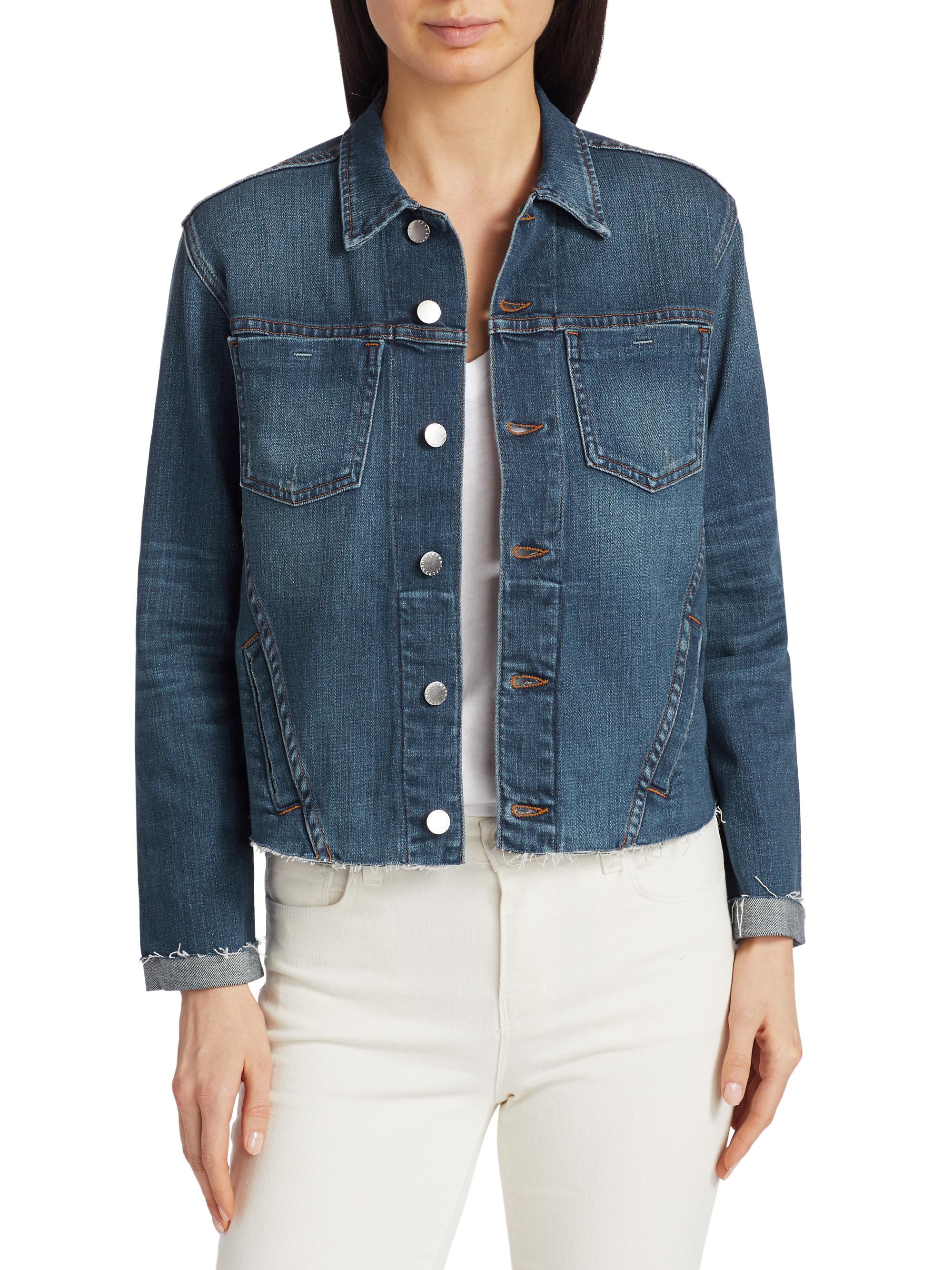 L'AGENCE Janelle Denim Jacket | Saks Fifth Avenue