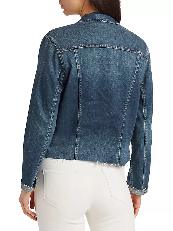 Shop L'AGENCE Janelle Denim Jacket | Saks Fifth Avenue