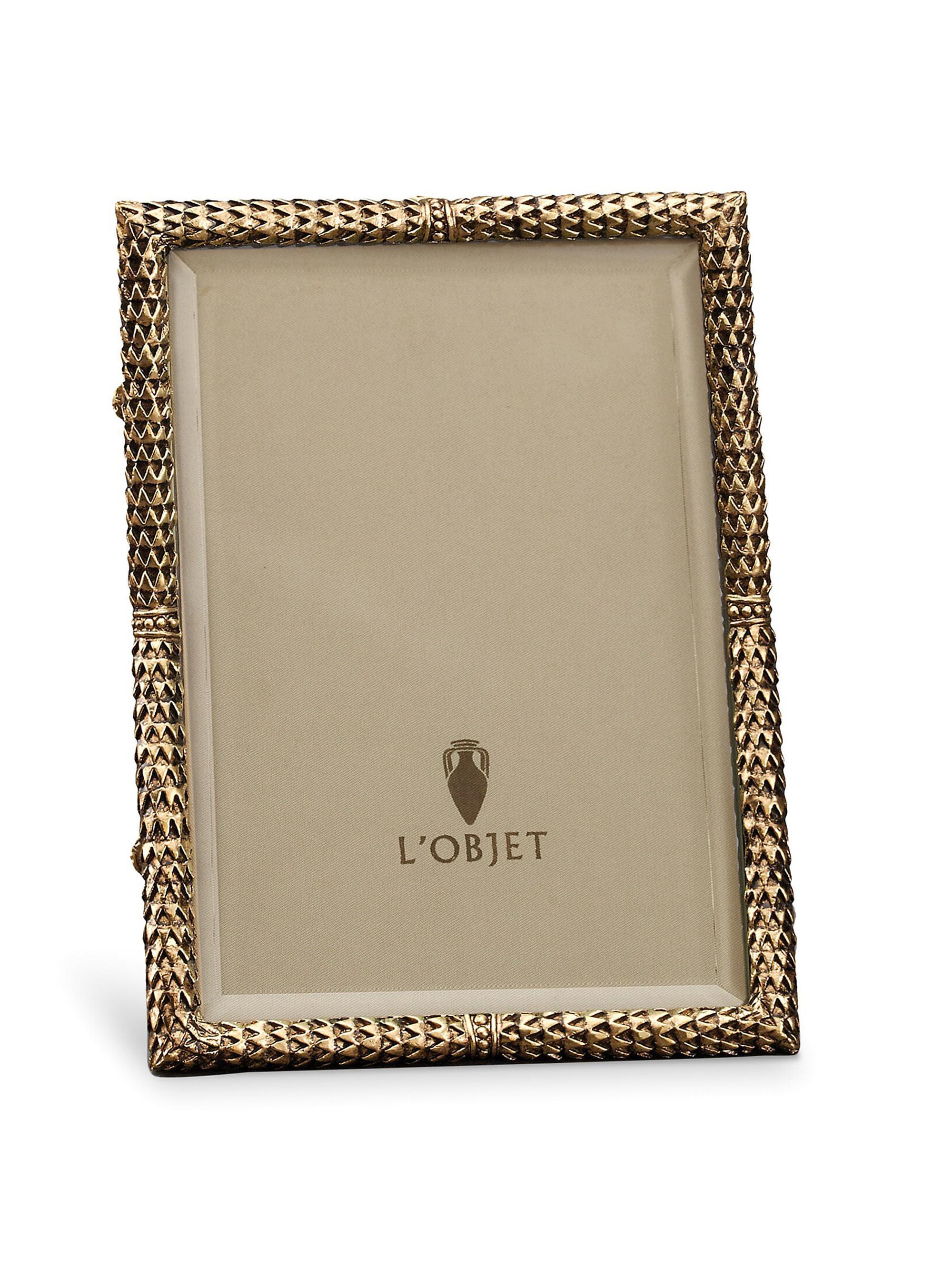 L'Objet Scales Picture Frame - Gold 4 x 6