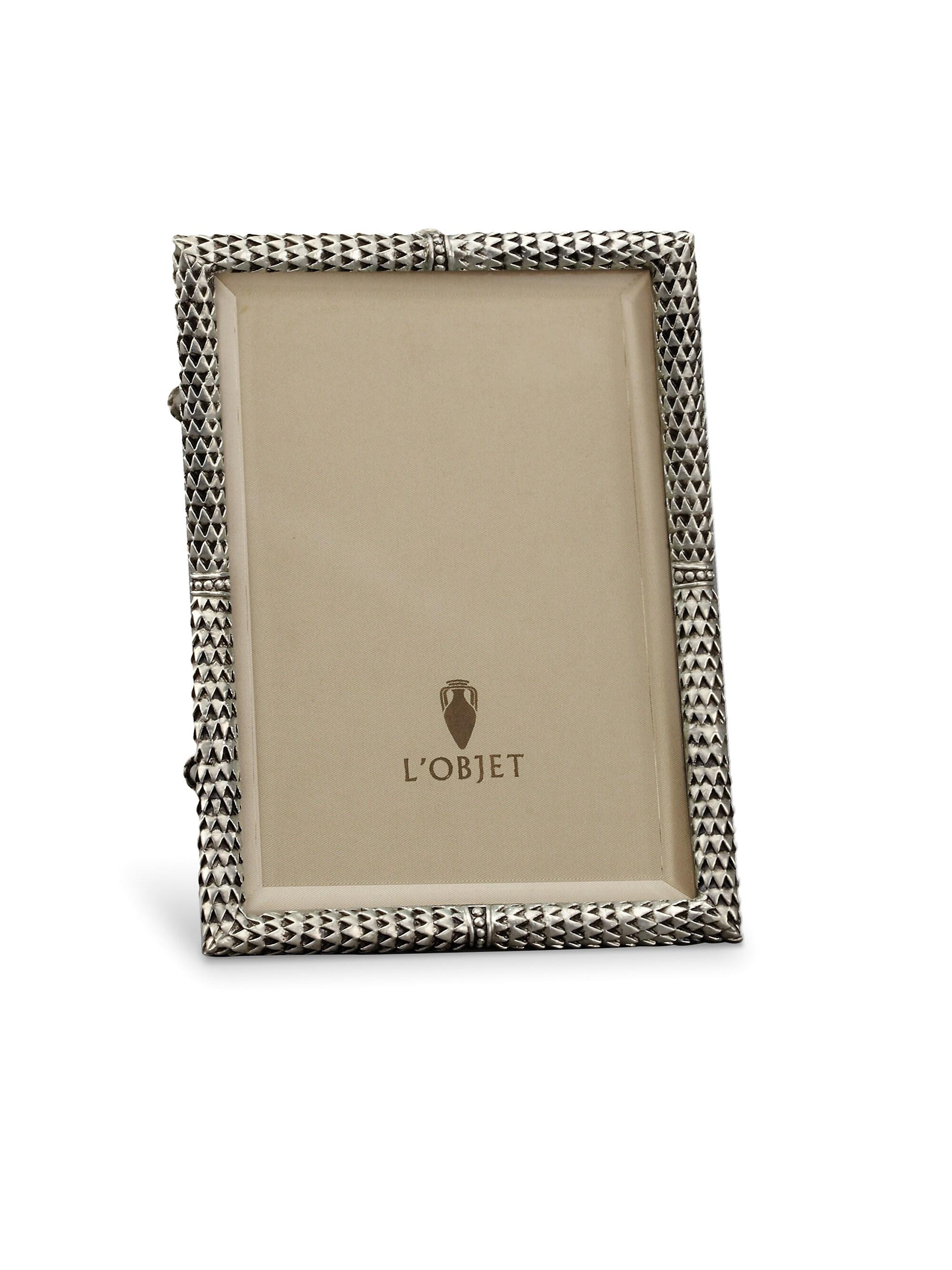 L'Objet Scales Platinum Picture Frame 8 x 10