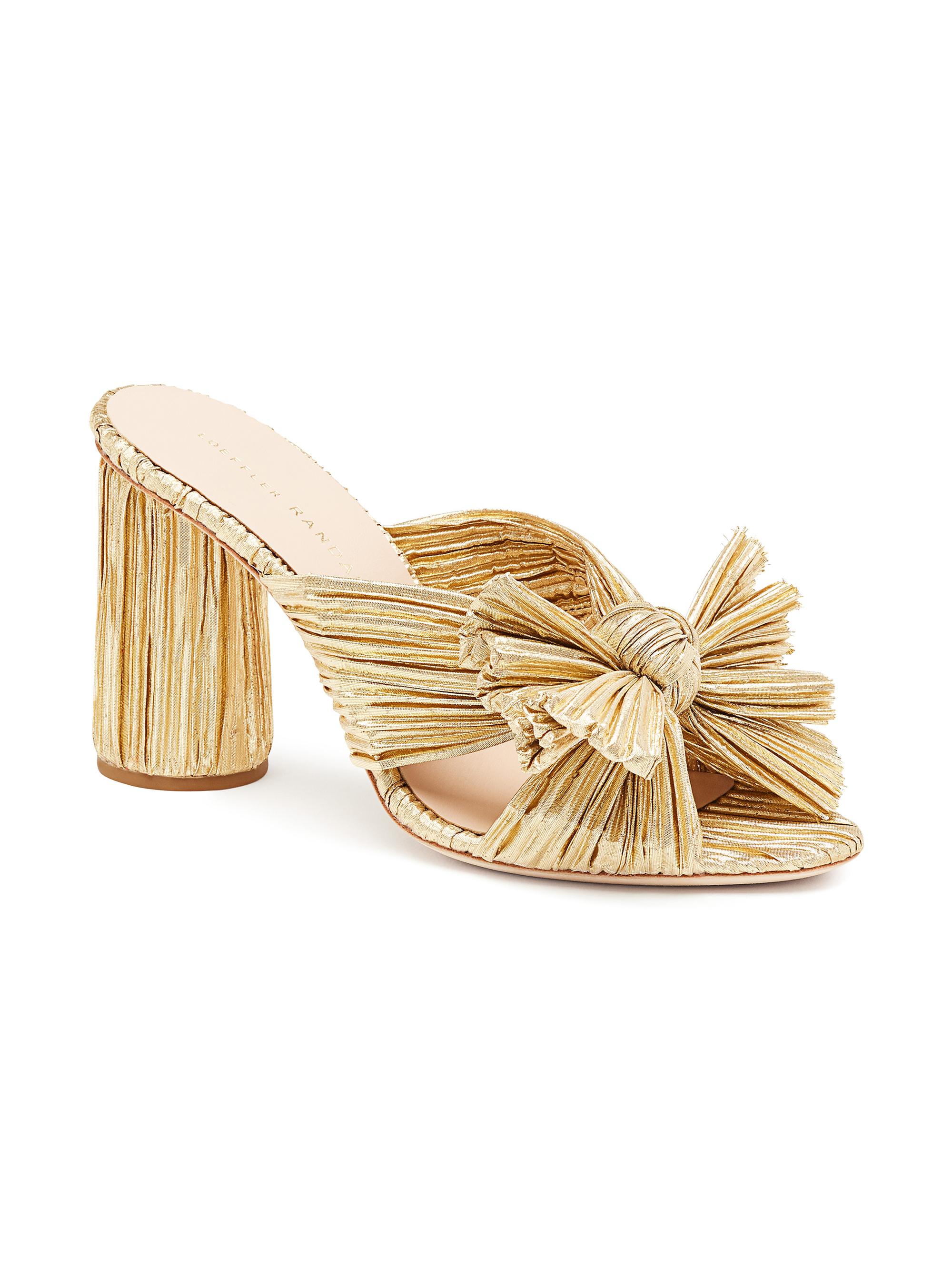 Loeffler Randall Women's Penny Knotted Metallic Mules - Gold