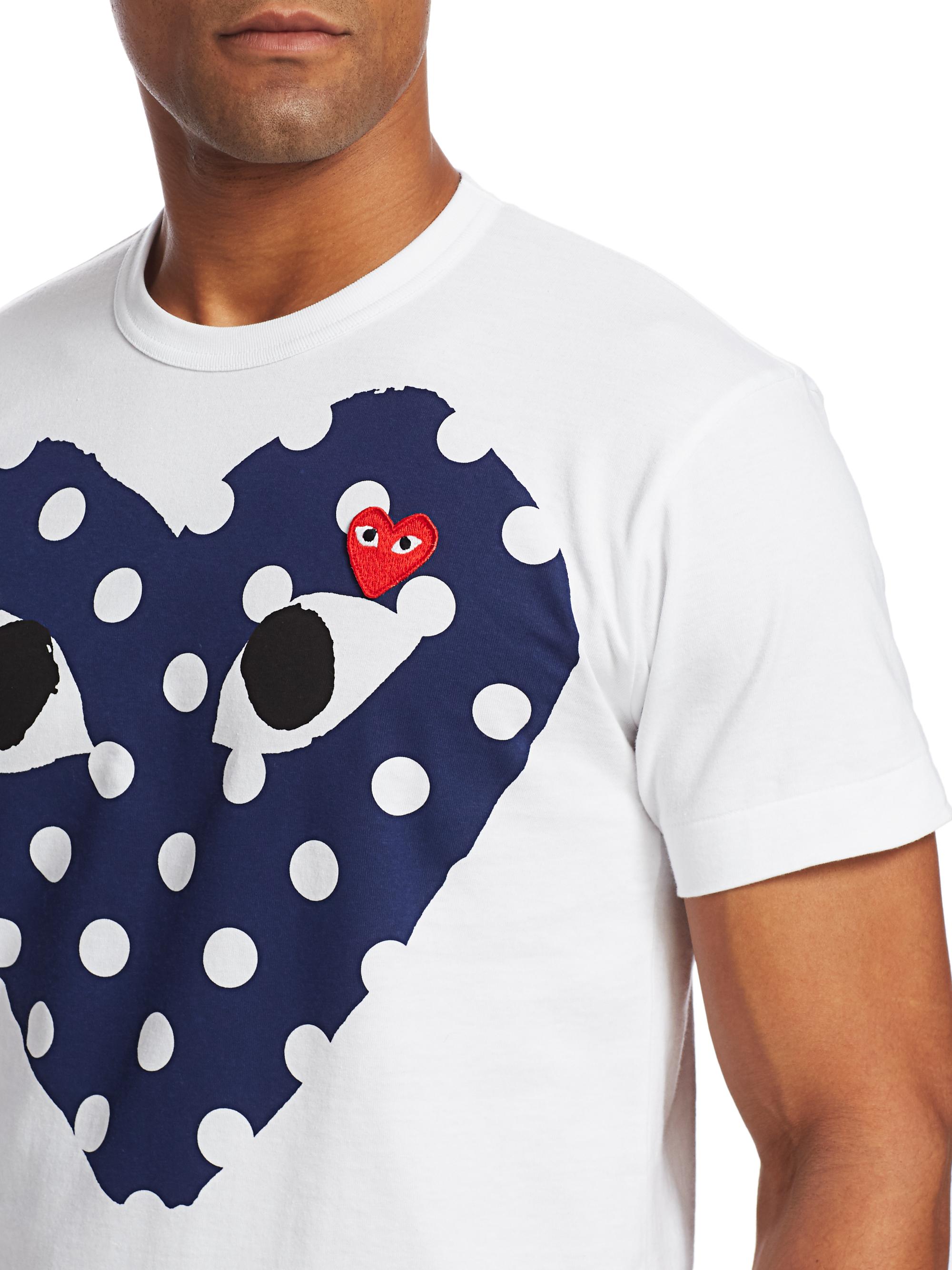 Comme des Garçons PLAY Polka Dot Logo T-Shirt | Saks Fifth Avenue