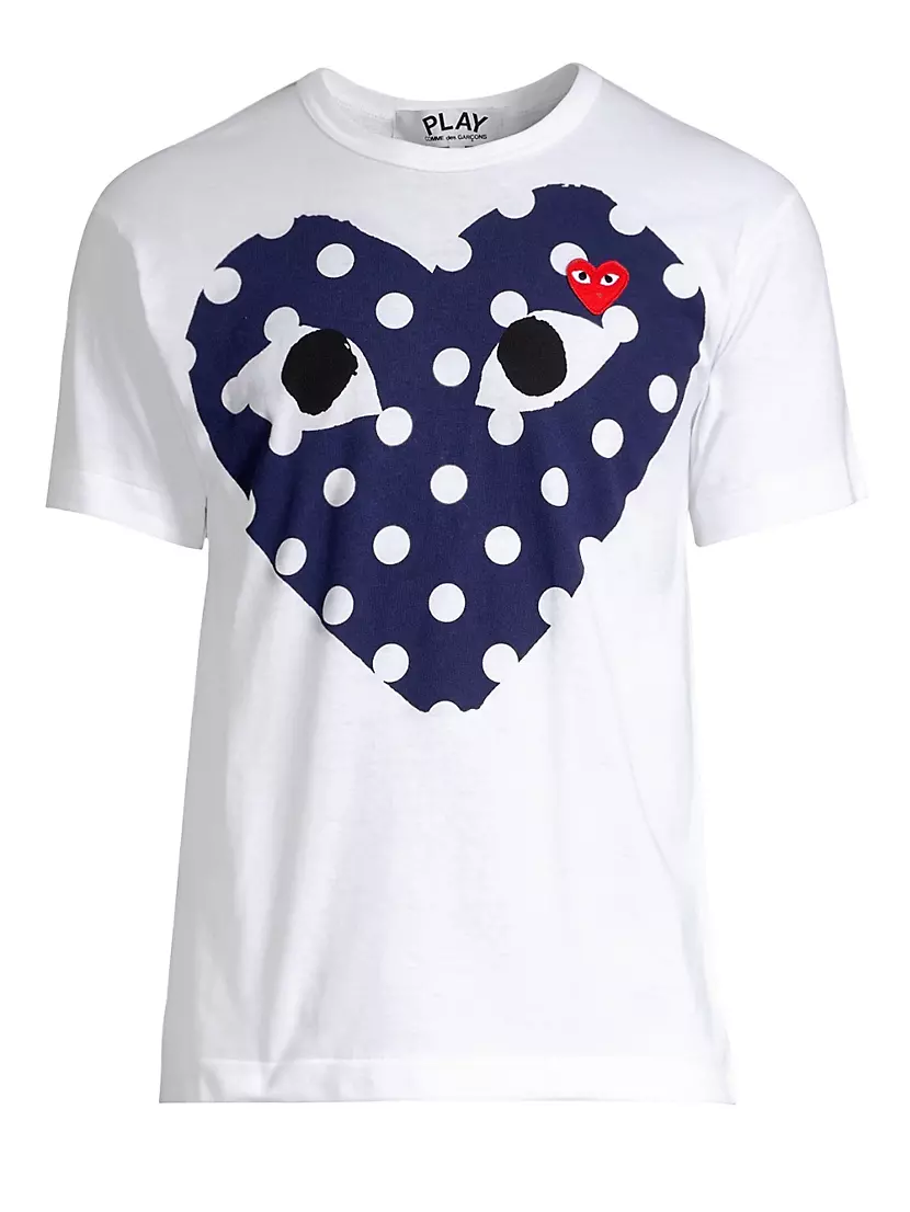 Shop Comme des Garçons PLAY Polka Dot Logo T-Shirt | Saks Fifth Avenue
