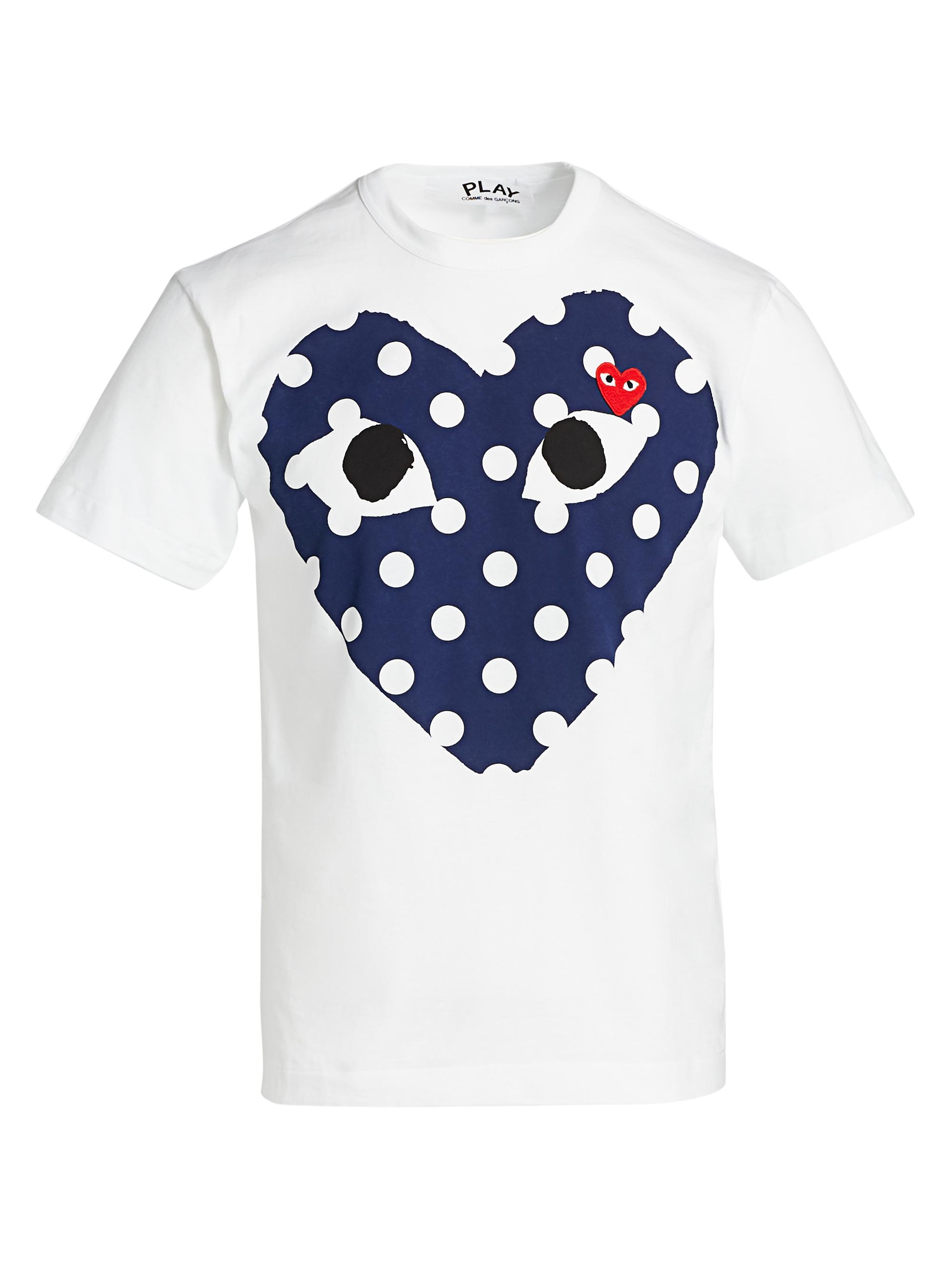 Comme Des Garsons Play ロゴスタッズTシャツXXS Comme Des Garçons Play ロゴスタッズ Tシャツ | ホワイト