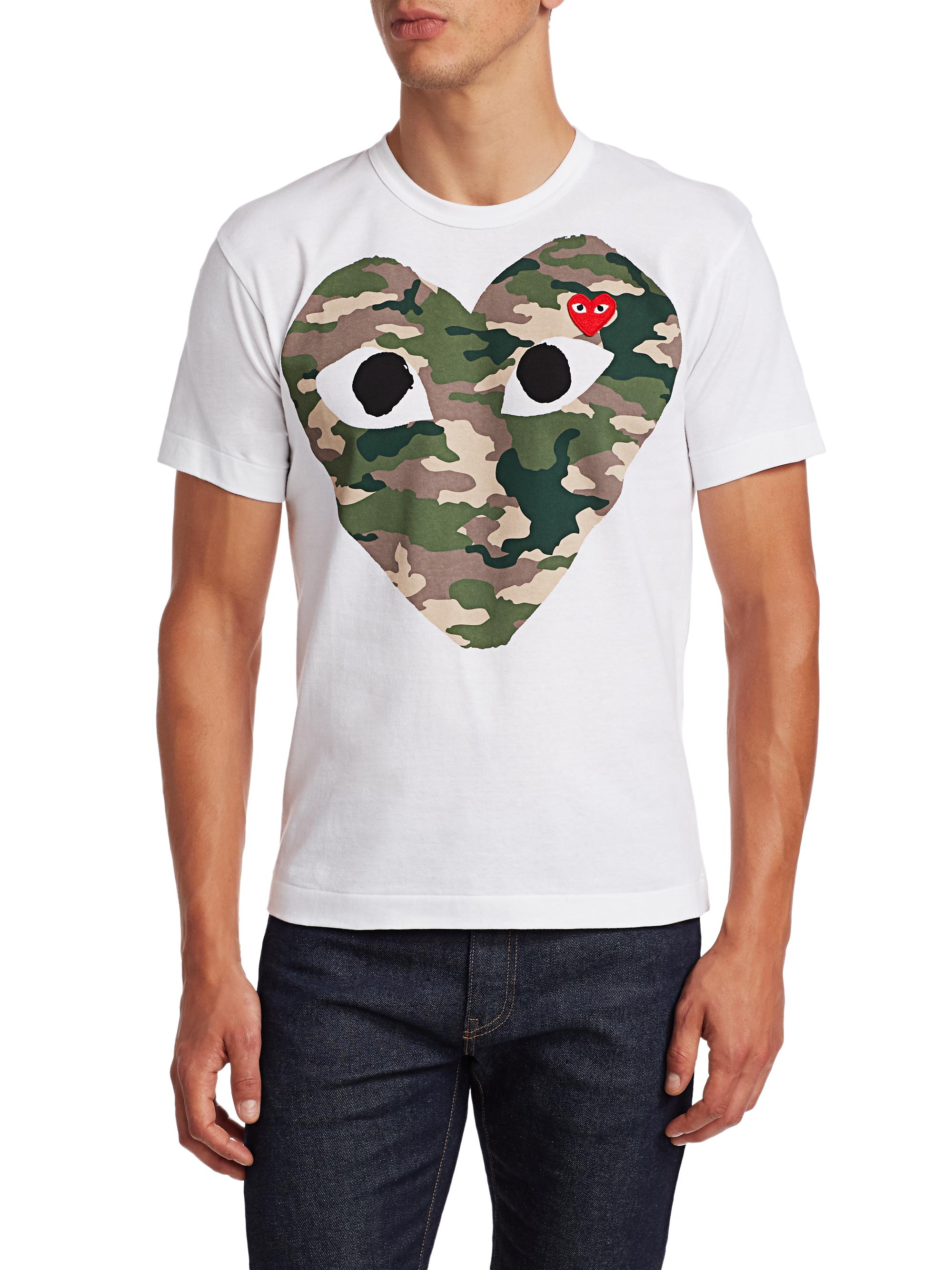 Comme des Garçons PLAY Camo Heart Tee | Saks Fifth Avenue