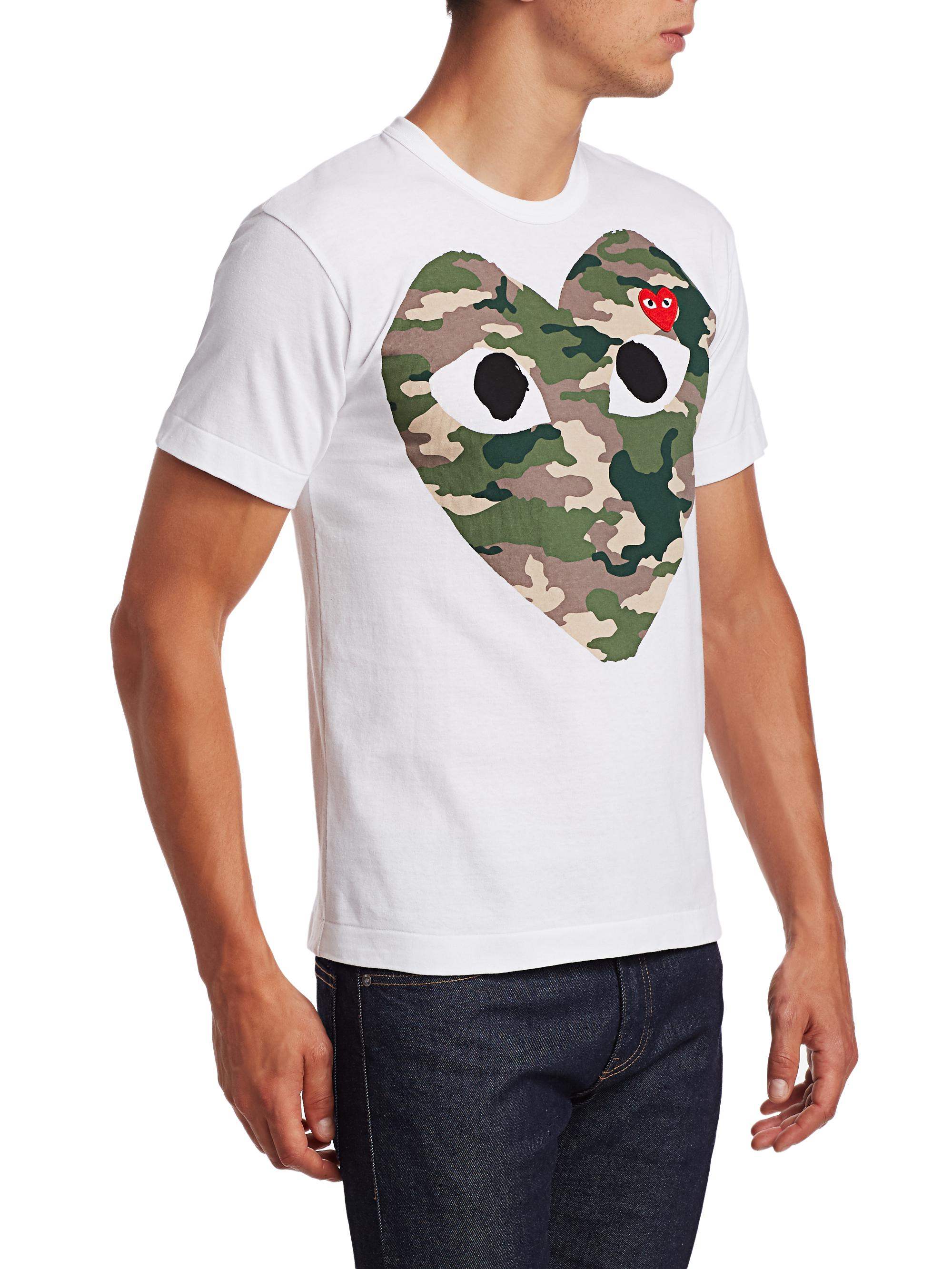 Comme des Garçons PLAY Camo Heart Tee | Saks Fifth Avenue