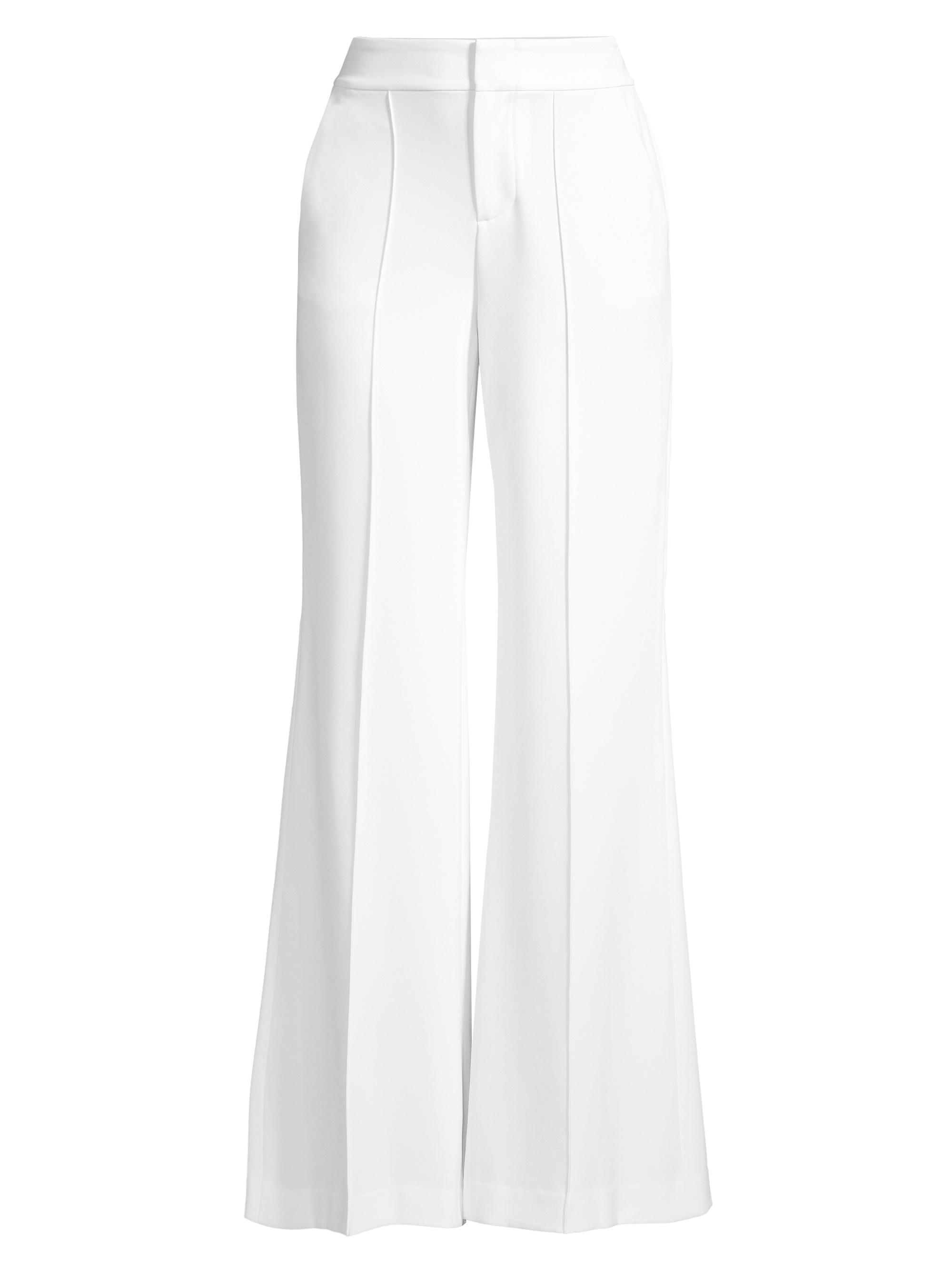 ALICE + OLIVIA Women's Dylan High-Waist Wide-Leg Pants - White