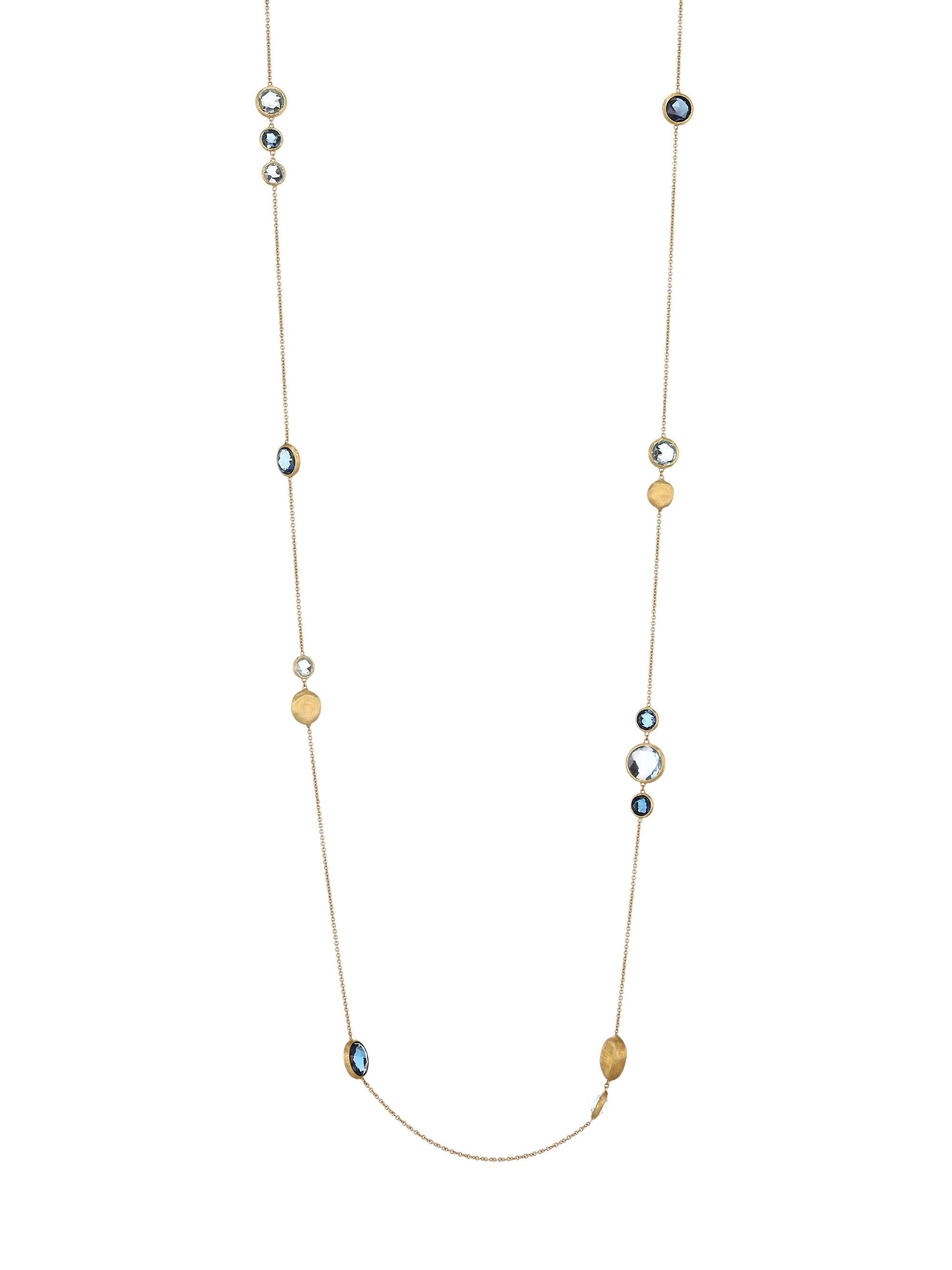 Marco Bicego Women's Jaipur 18K Yellow Gold & Topaz Long Station Necklace - Gold