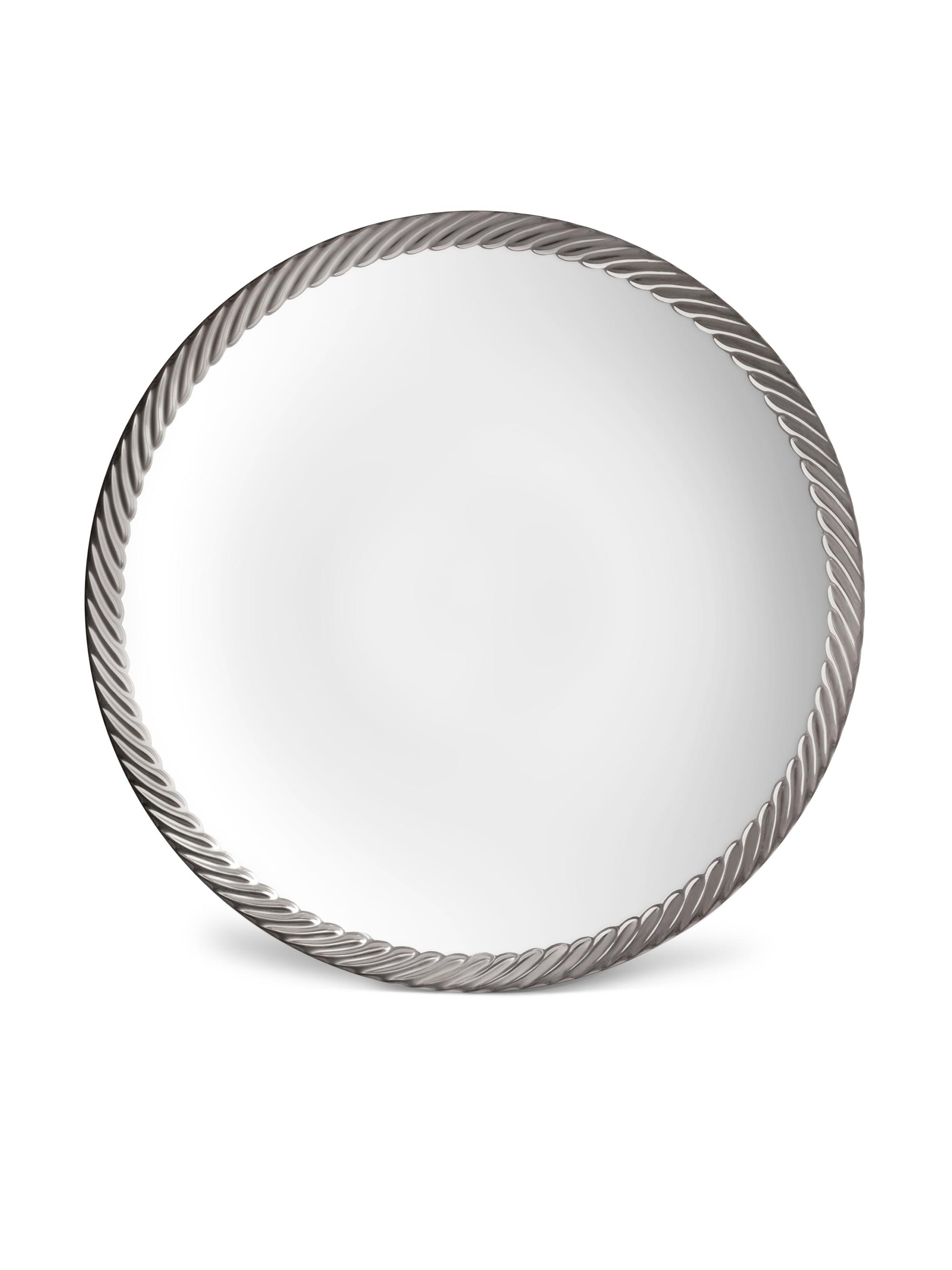 L'Objet Corde Porcelain Charger Plate - Silver