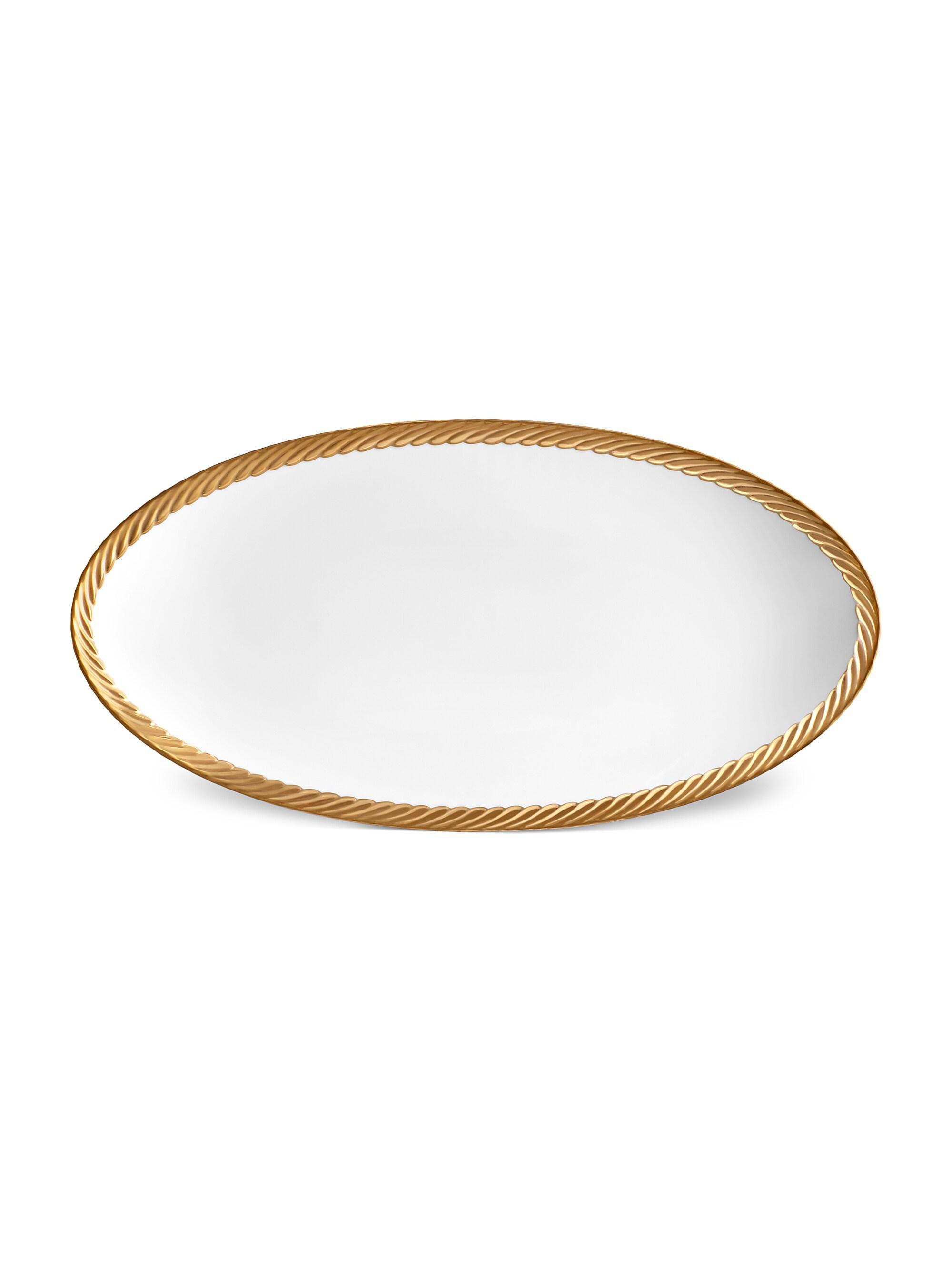 L'Objet Corde Small Porcelain Oval Platter